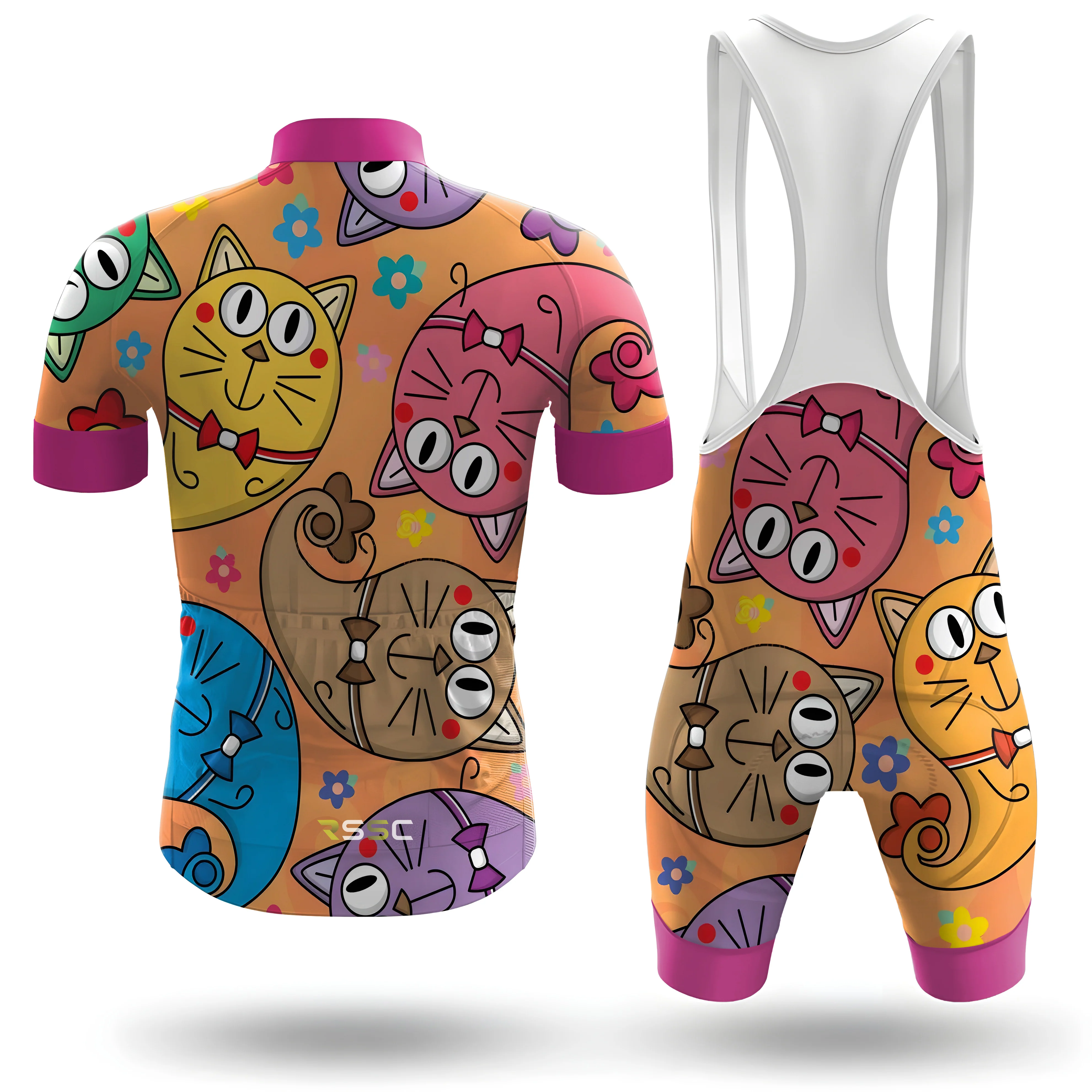 Kitten Pattern Men's Cycling Kit - Image 2