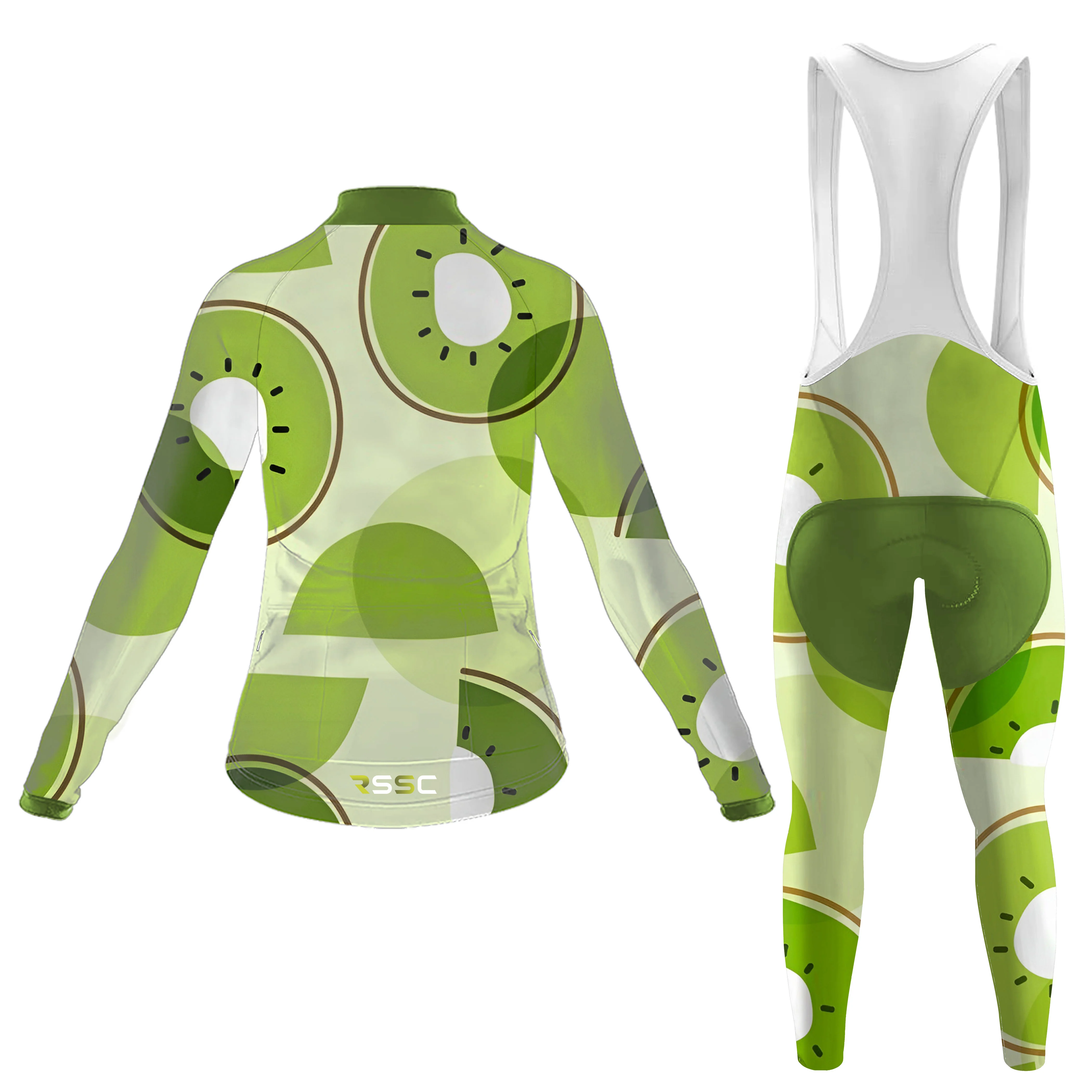 Kiwi Fruit Women's Long Sleeve Cycling Kit - Image 2