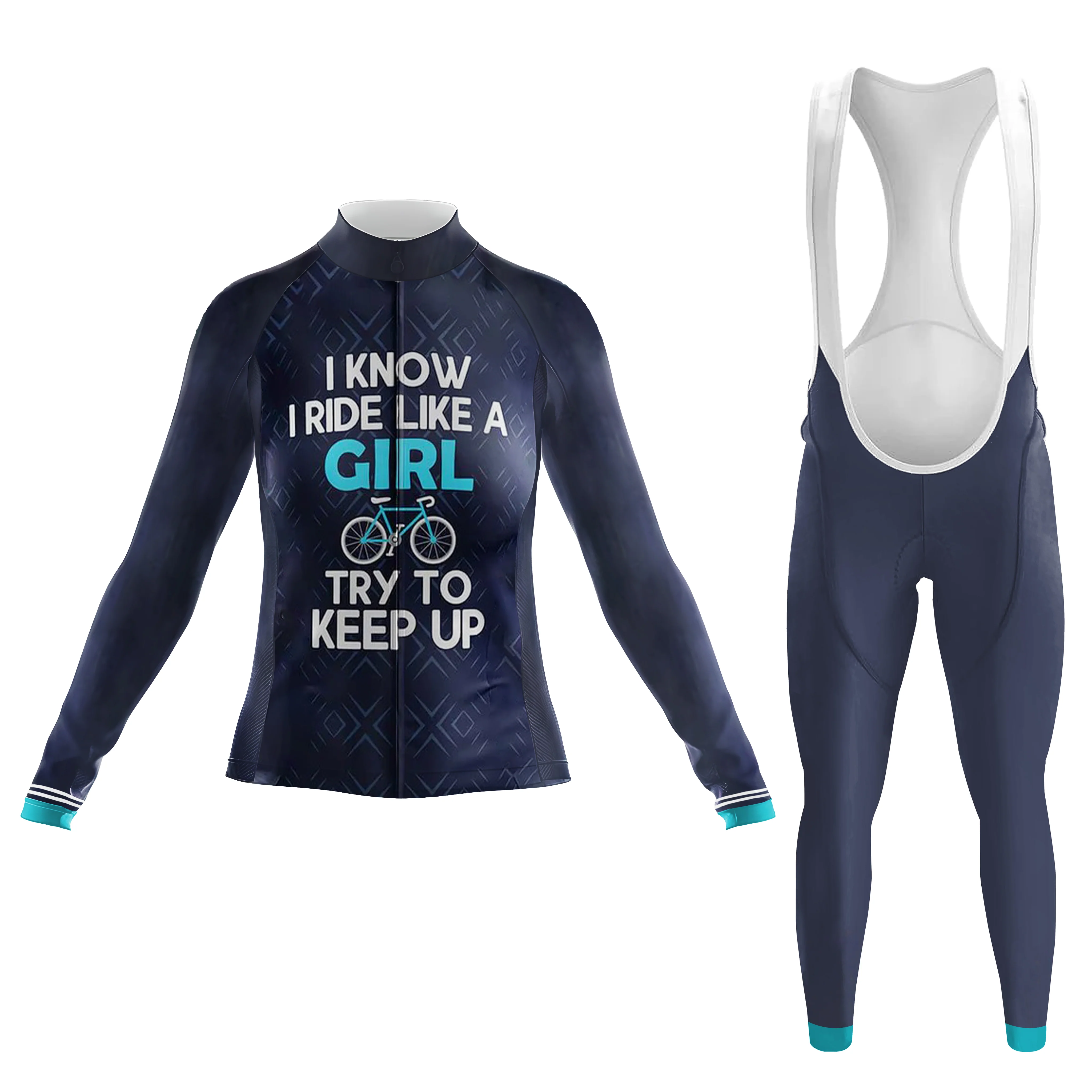 Like A Girl Women's Long Sleeve Cycling Kit