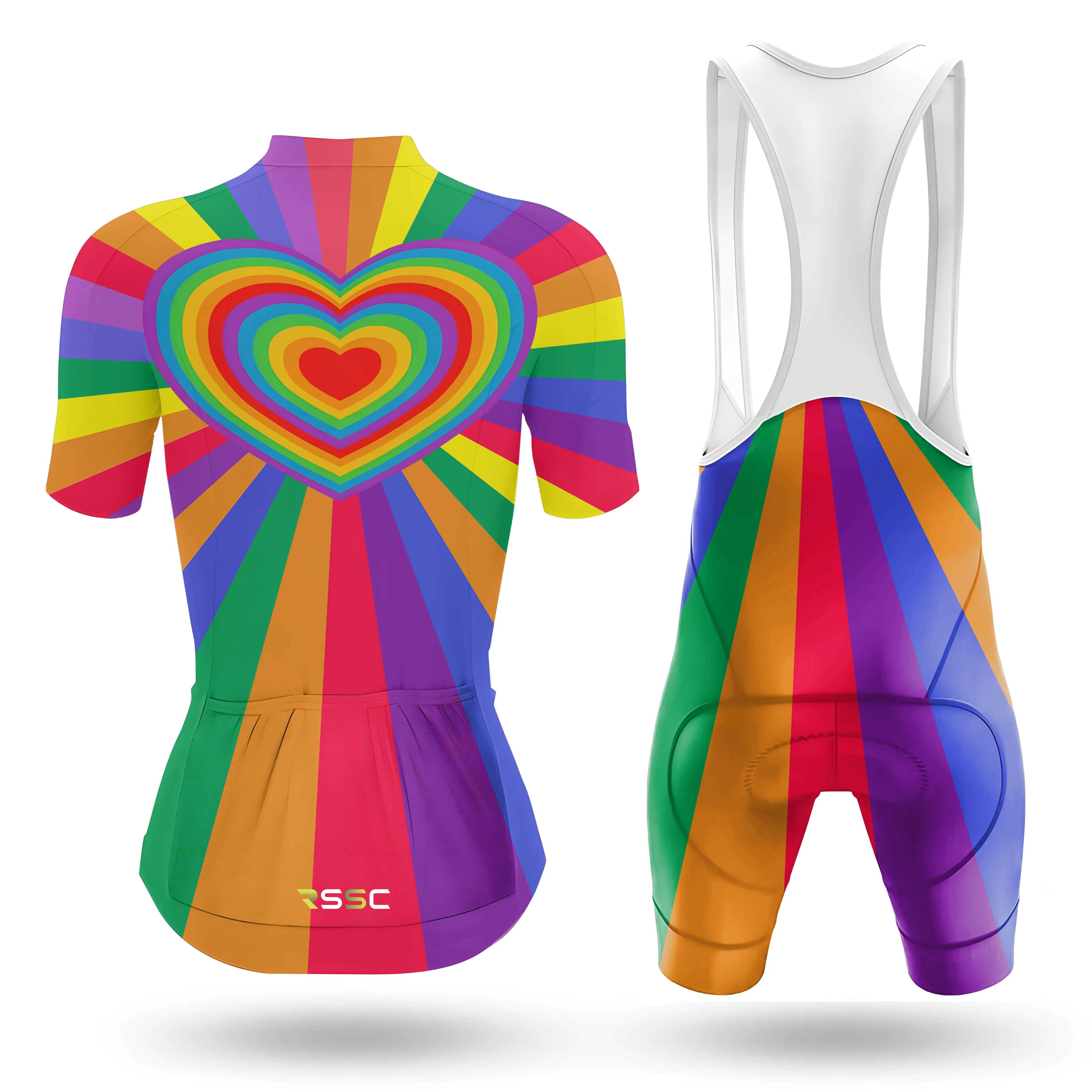 Love Rainbow Women's Short Sleeve Cycling Kit - Image 2