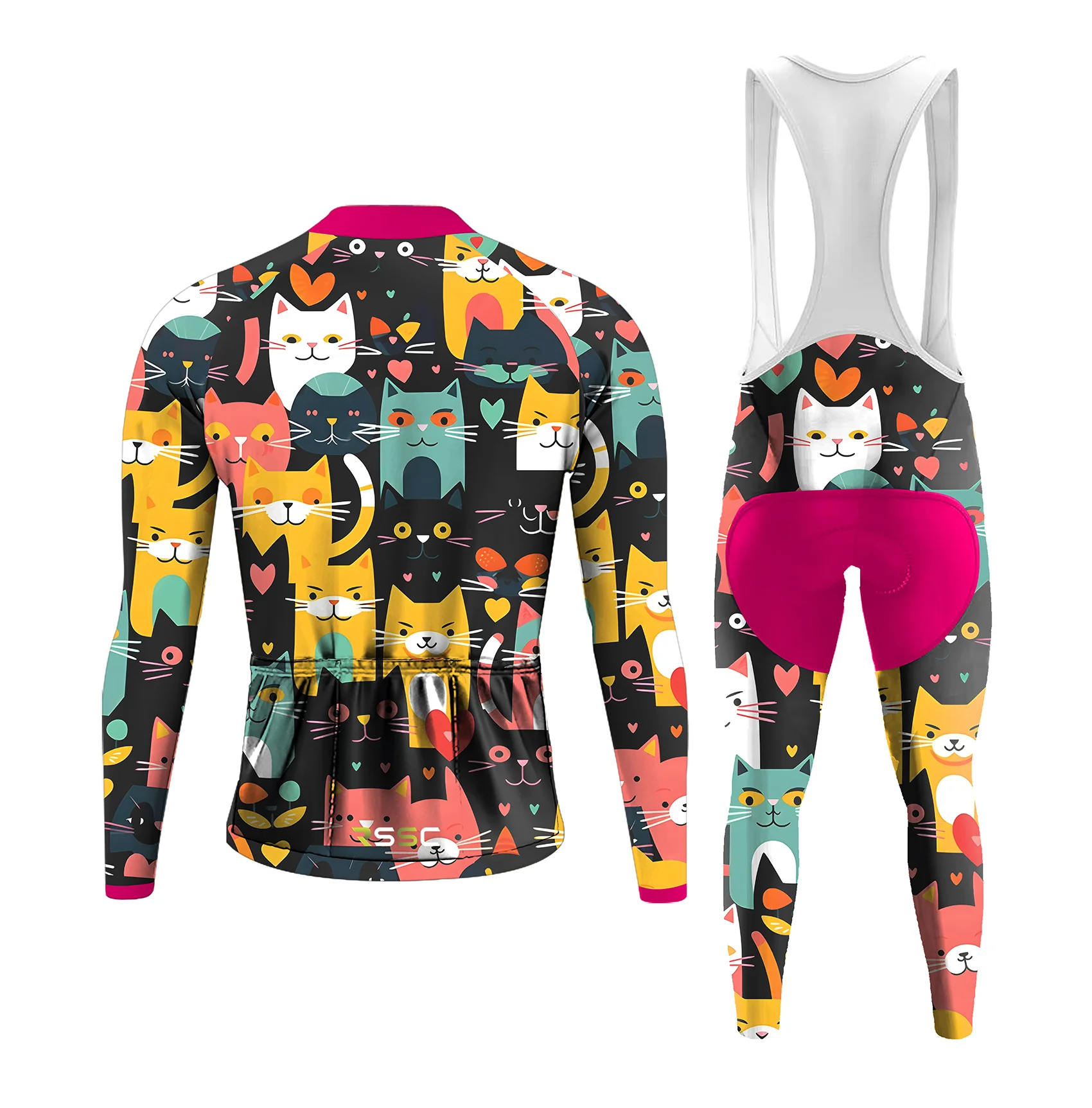 Loving Kitten Men's Long Sleeve Cycling Kit - Image 2
