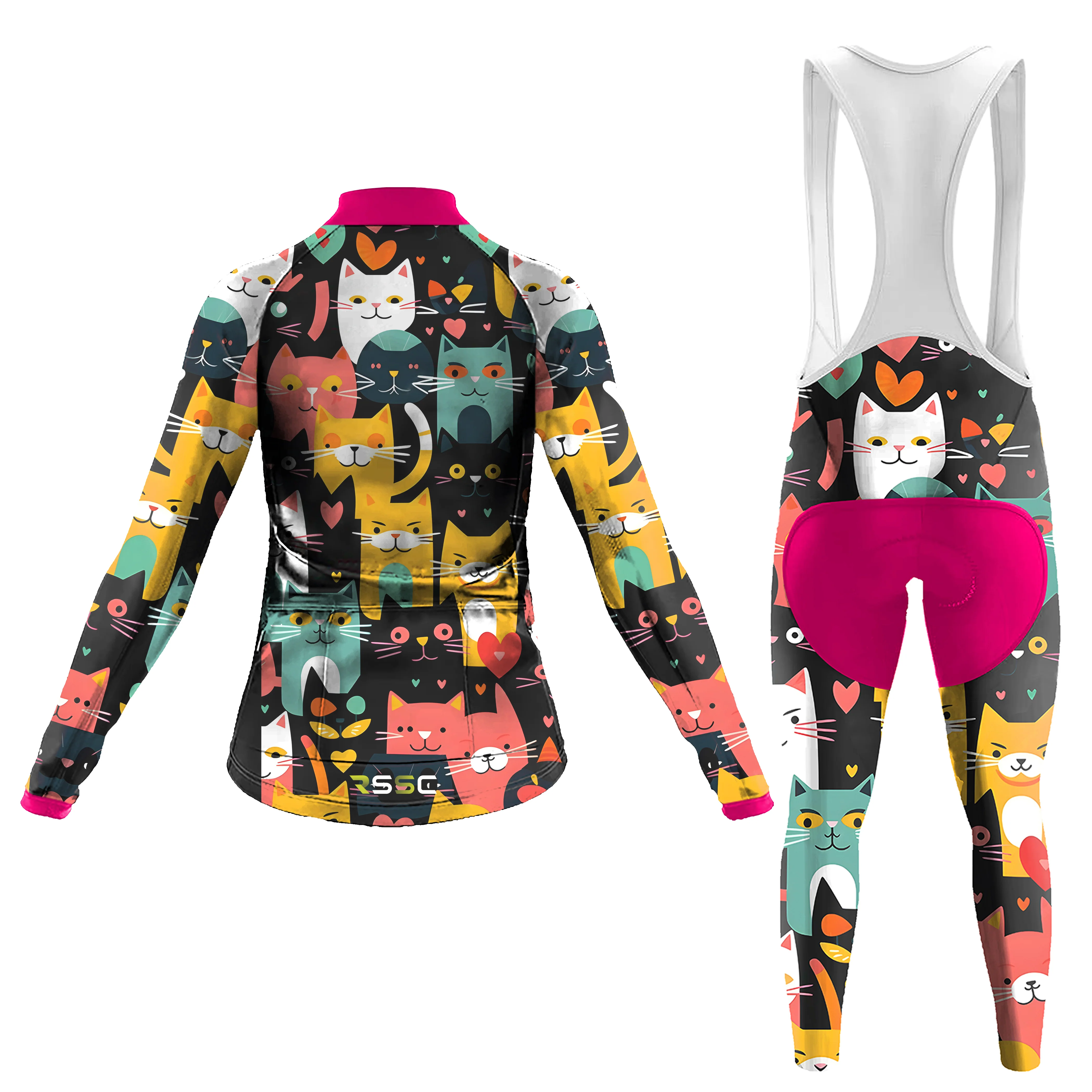 Loving Kitten Women's Long Sleeve Cycling Kit - Image 2