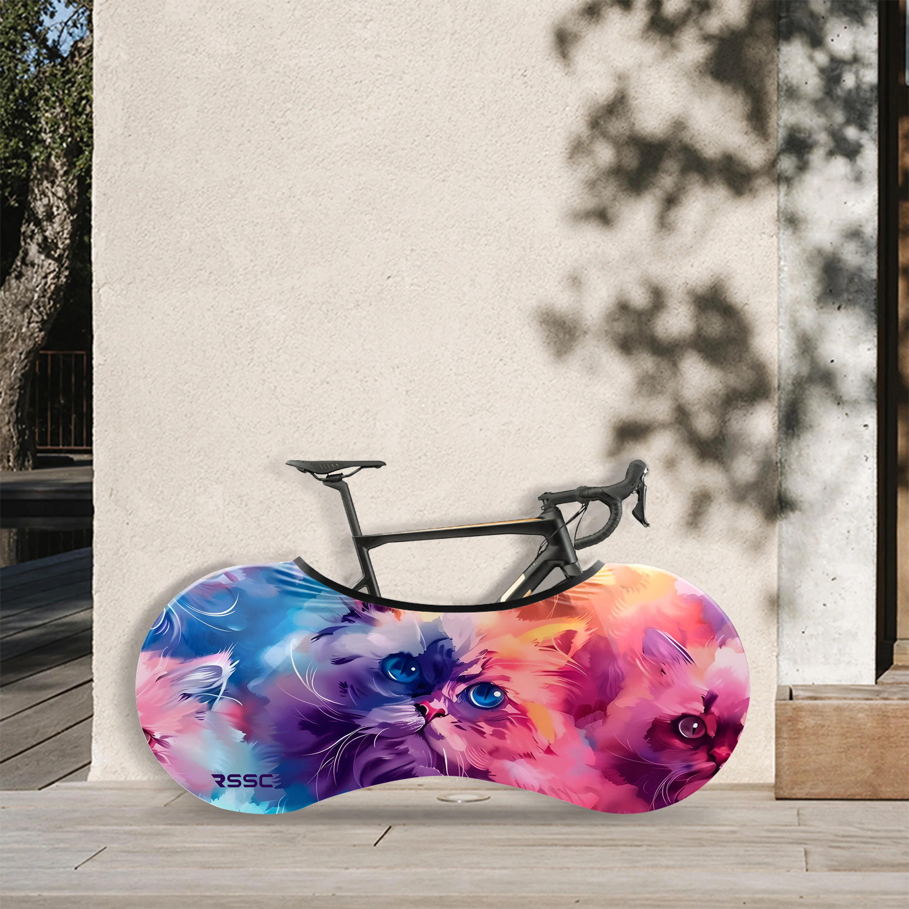 Meow Meow Illustration Bicycle Wheels Cover - Image 3