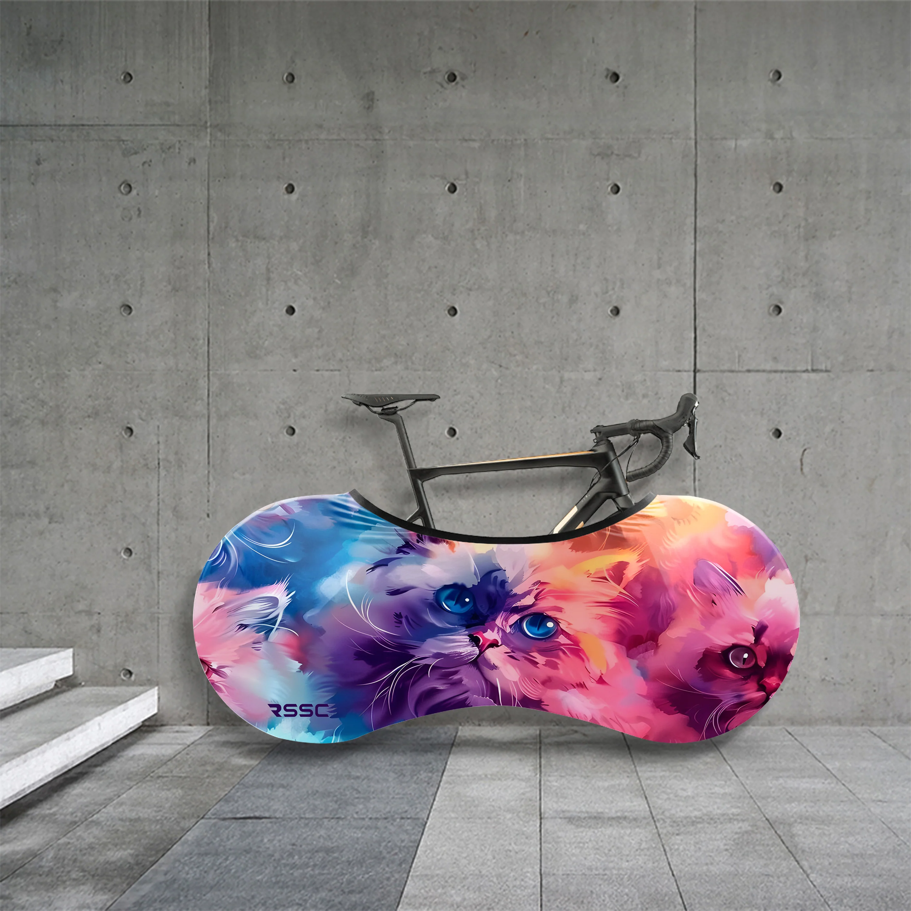 Meow Meow Illustration Bicycle Wheels Cover - Image 4
