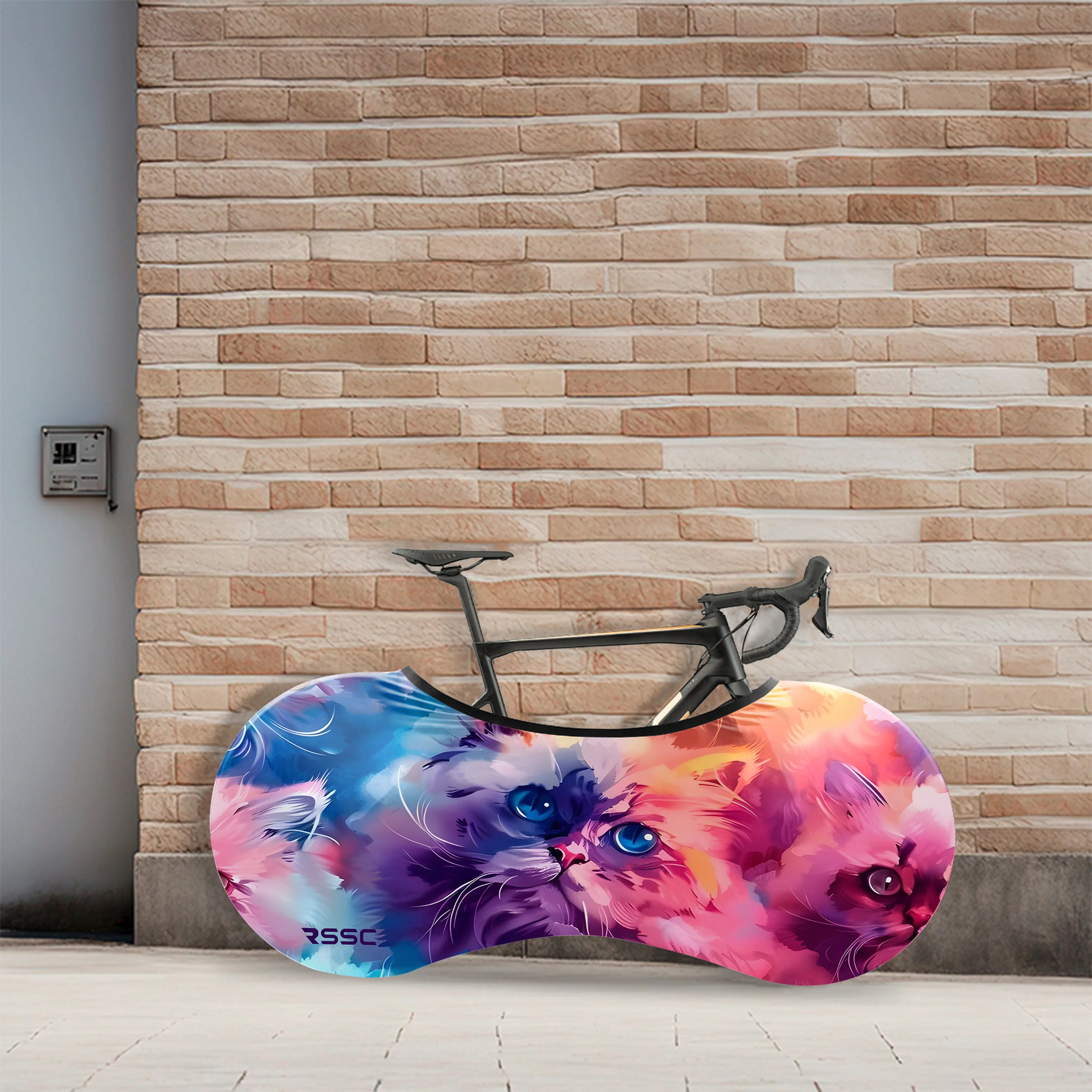 Meow Meow Illustration Bicycle Wheels Cover - Image 5