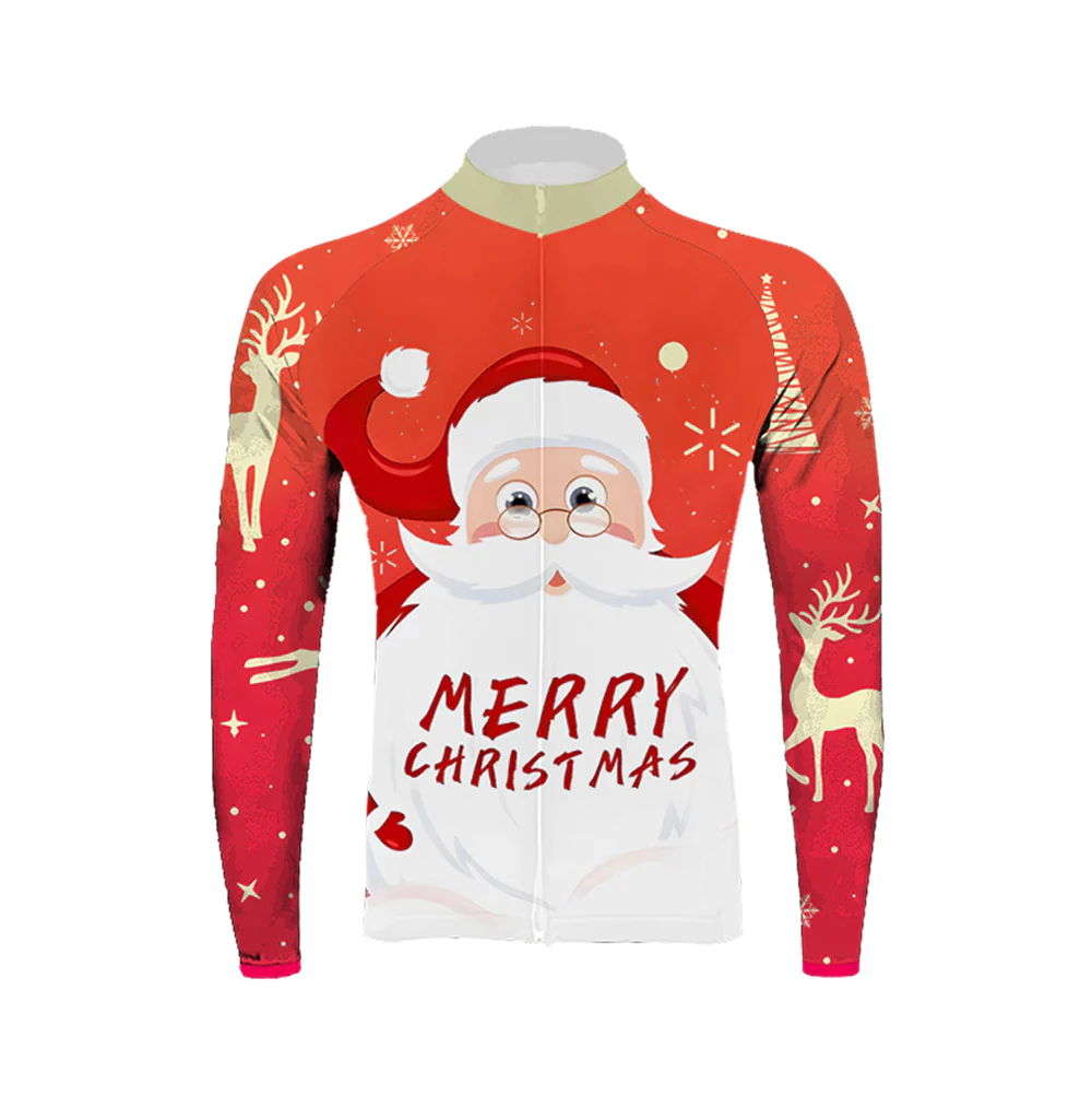 Merry Christmas Men's Long Sleeve Cycling Kit - Image 3