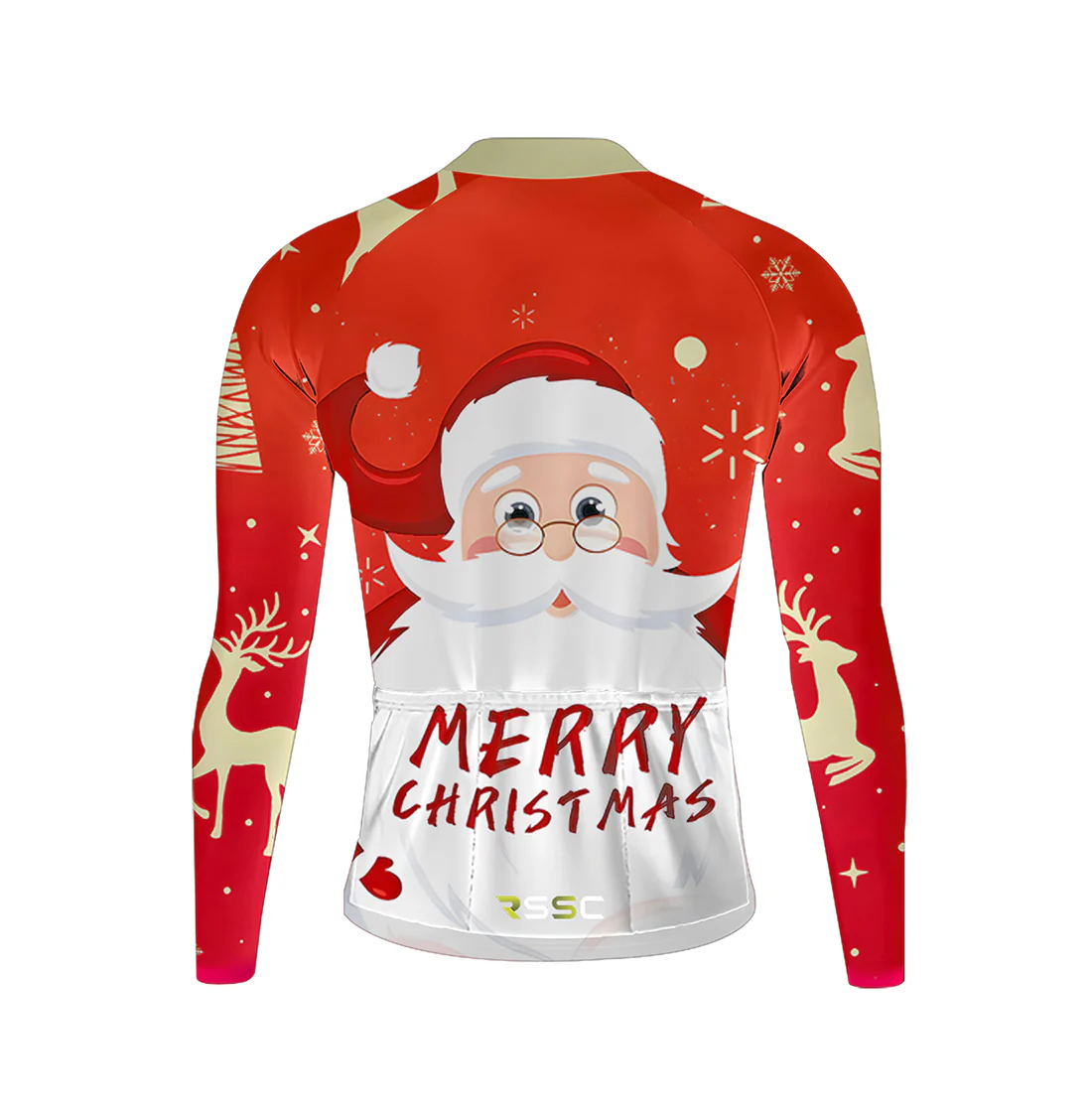Merry Christmas Men's Long Sleeve Cycling Kit - Image 4