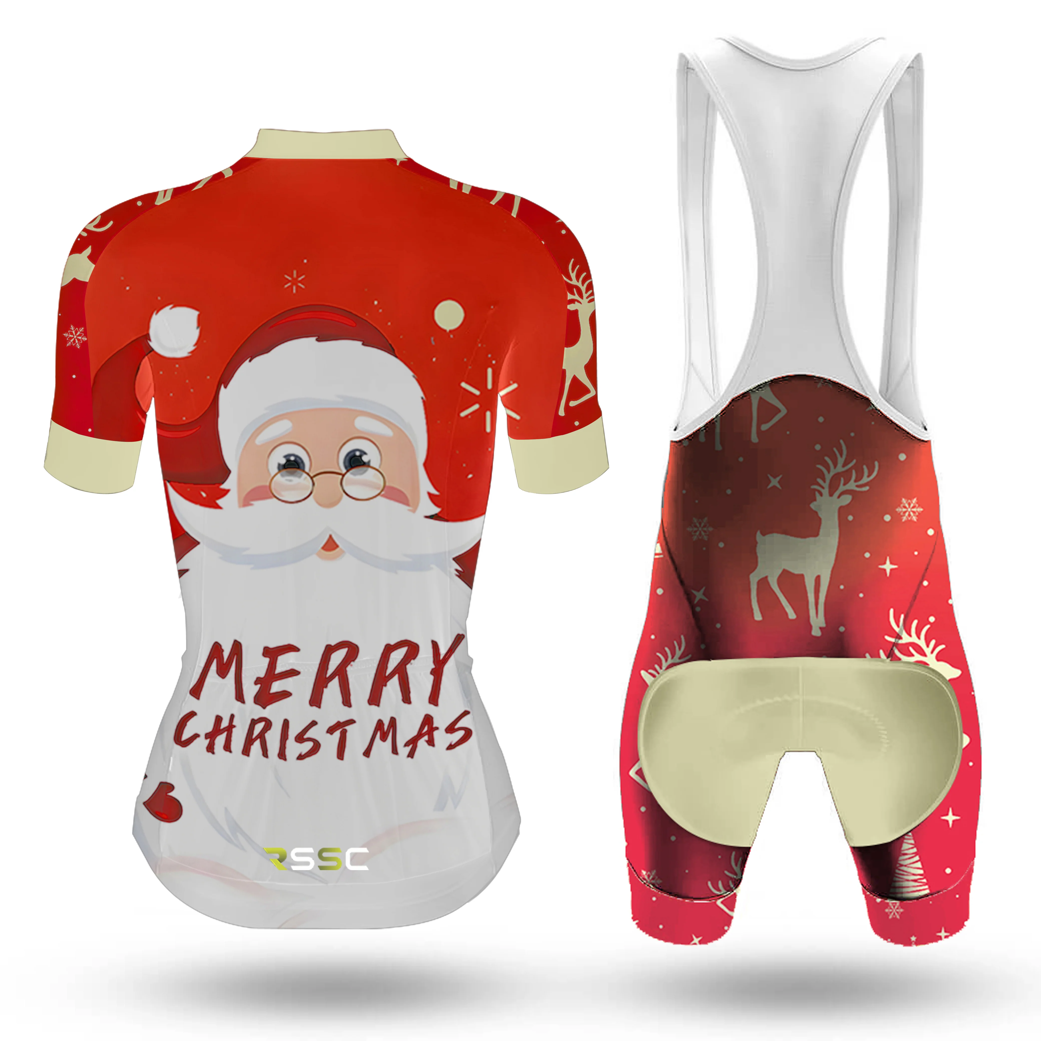 Merry Christmas Women's Short Sleeve Cycling Kit - Image 2