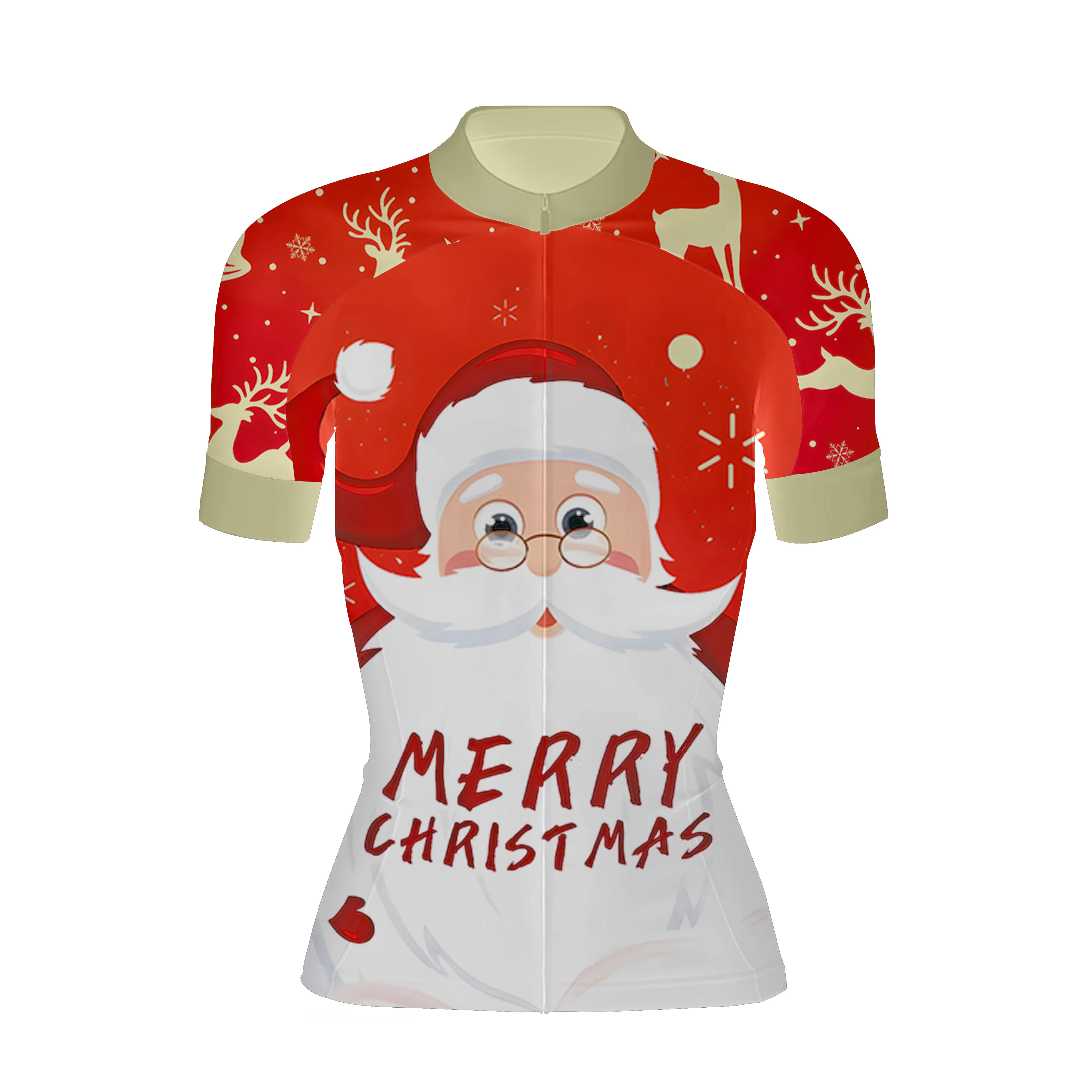 Merry Christmas Women's Short Sleeve Cycling Kit - Image 3