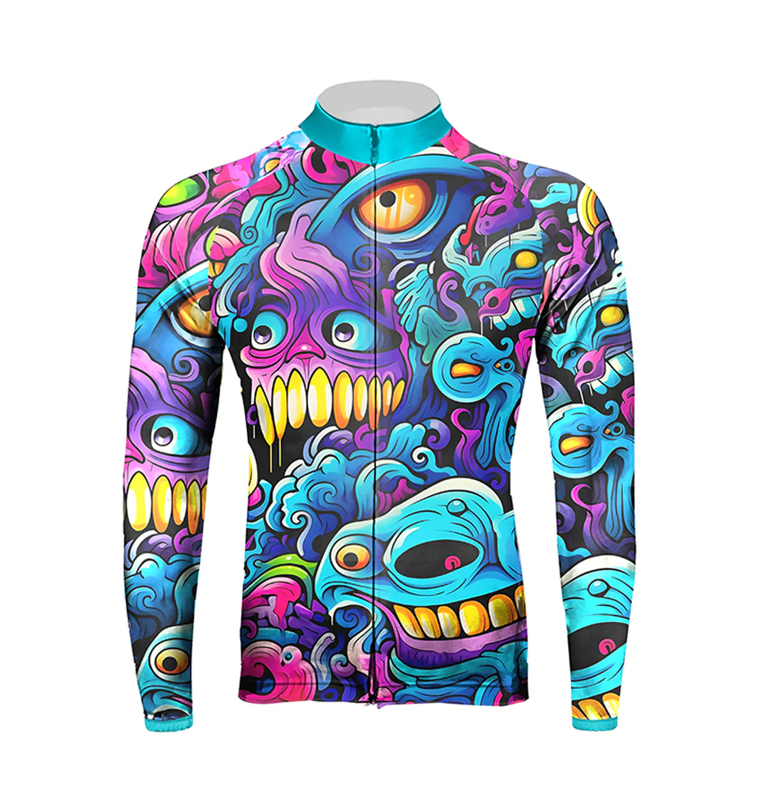Monsters Art Men's Long Sleeve Cycling Kit - Image 3