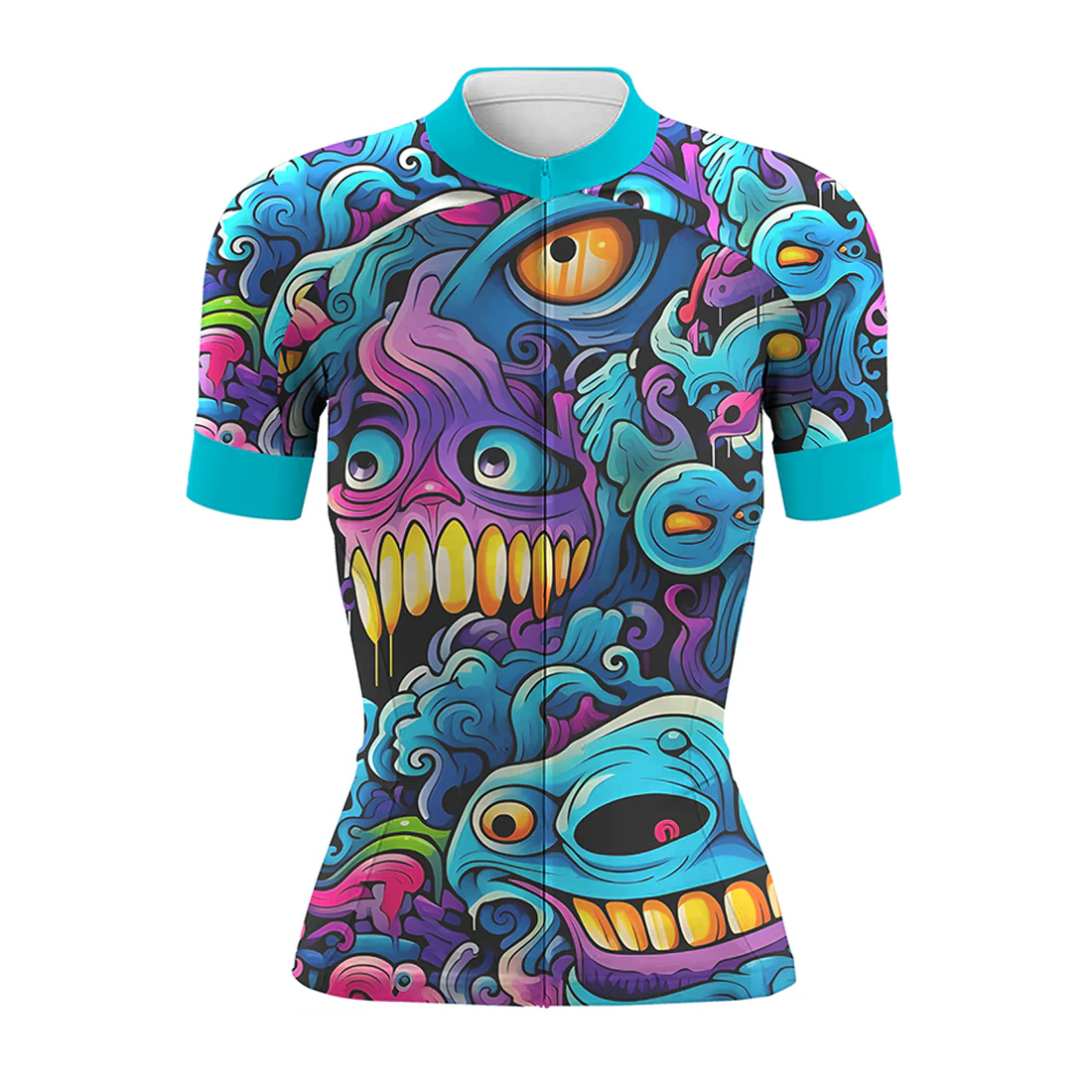 Monsters Art Women's Short Sleeve Cycling Kit - Image 3