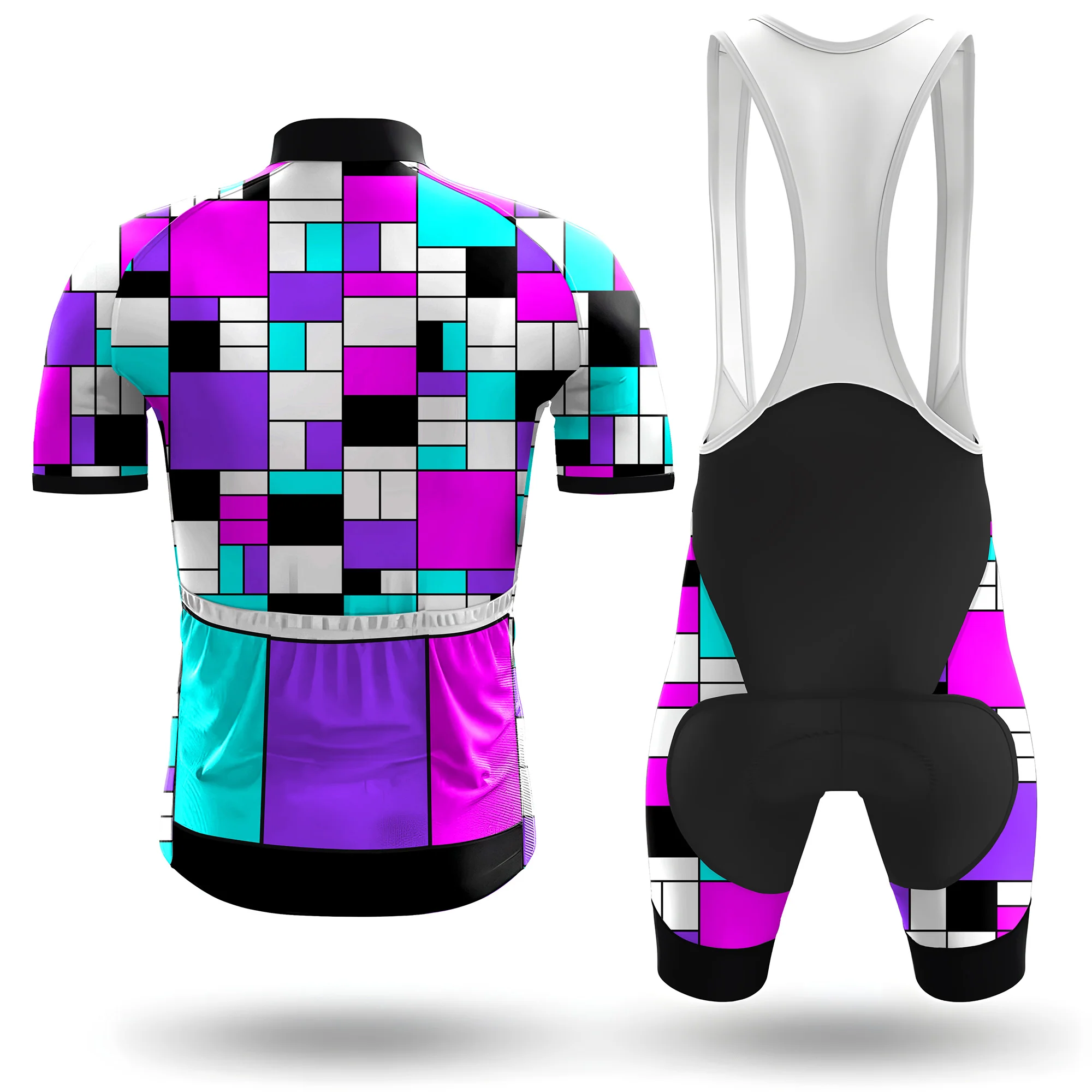 Neon Mosaic Elite Men's Short Sleeve Cycling Kit - Image 2