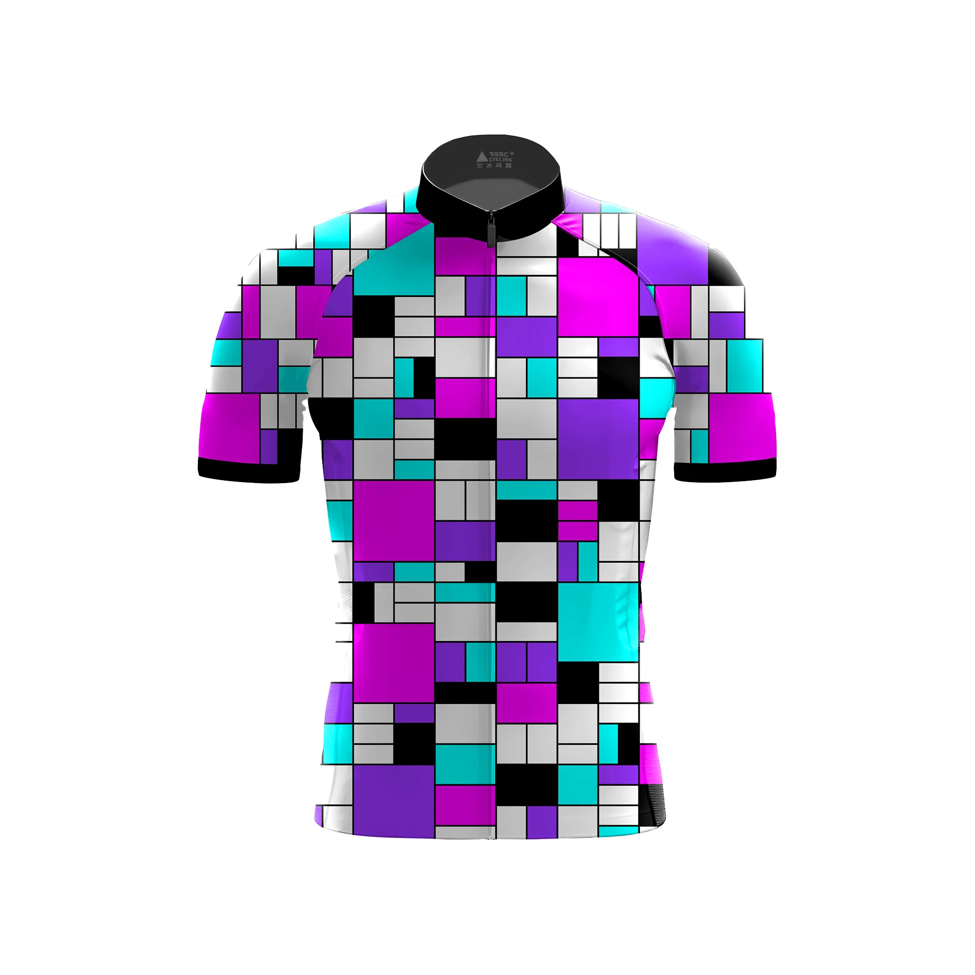 Neon Mosaic Elite Men's Short Sleeve Cycling Kit - Image 3