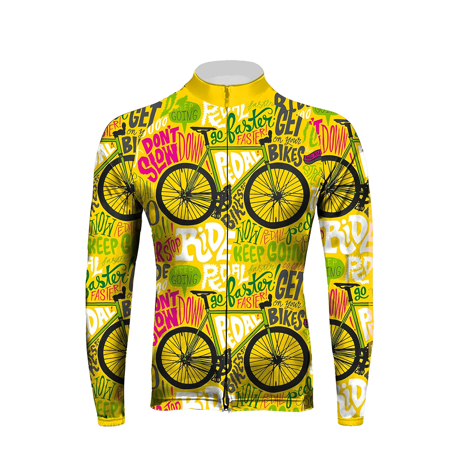Never Stop Riding  Men's Long Sleeve Cycling Kit - Image 3