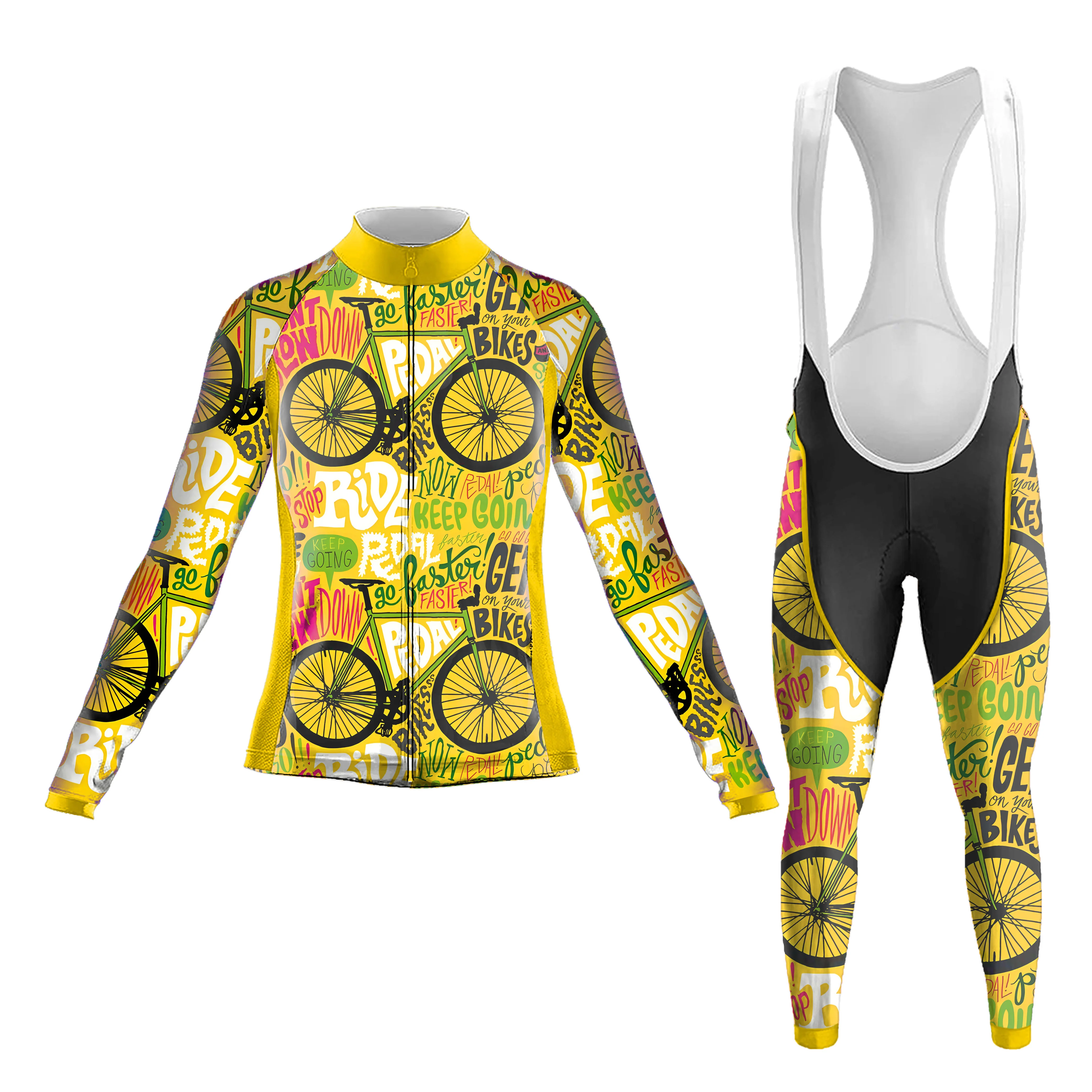 Never Stop Riding Women's Long Sleeve Cycling Kit