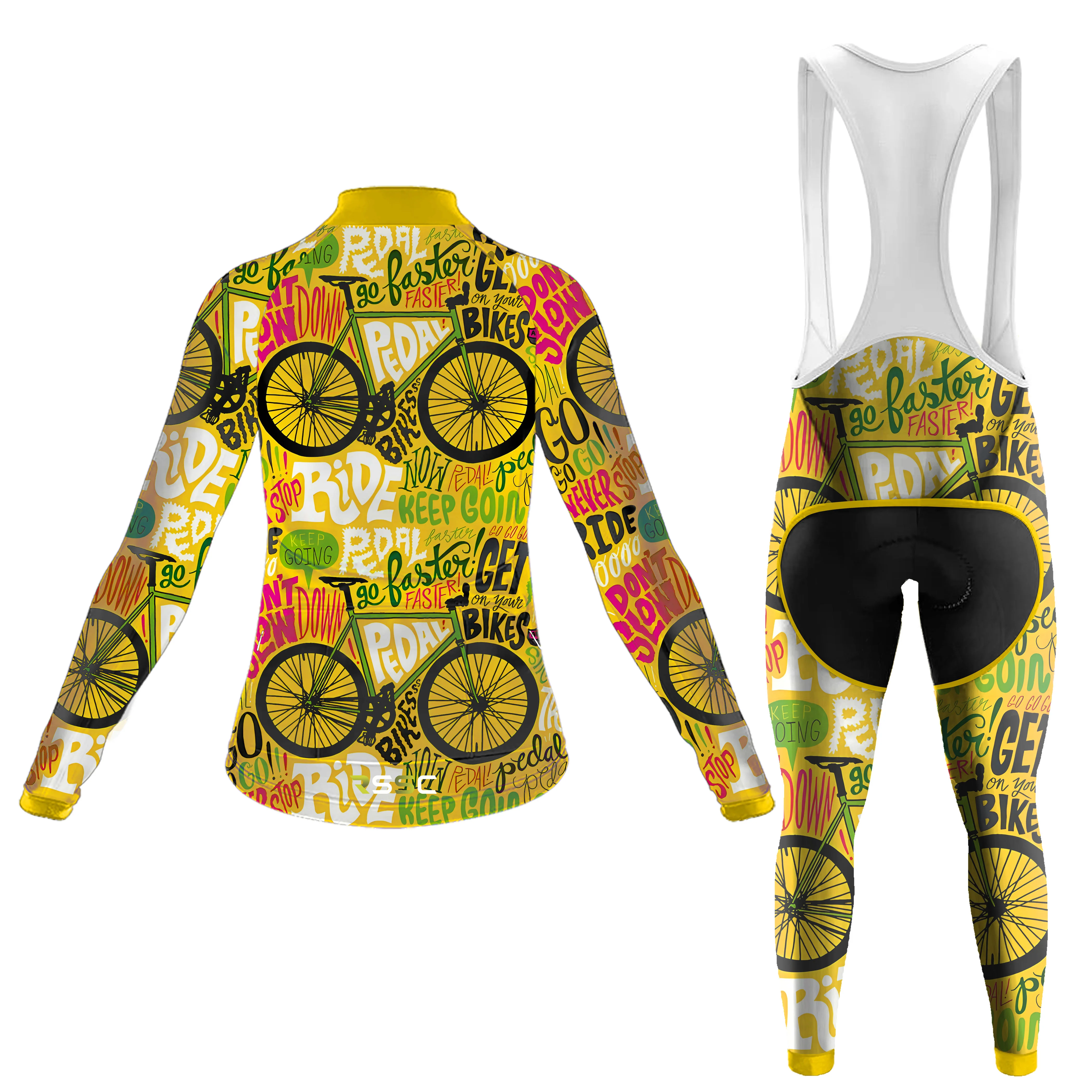 Never Stop Riding Women's Long Sleeve Cycling Kit - Image 2