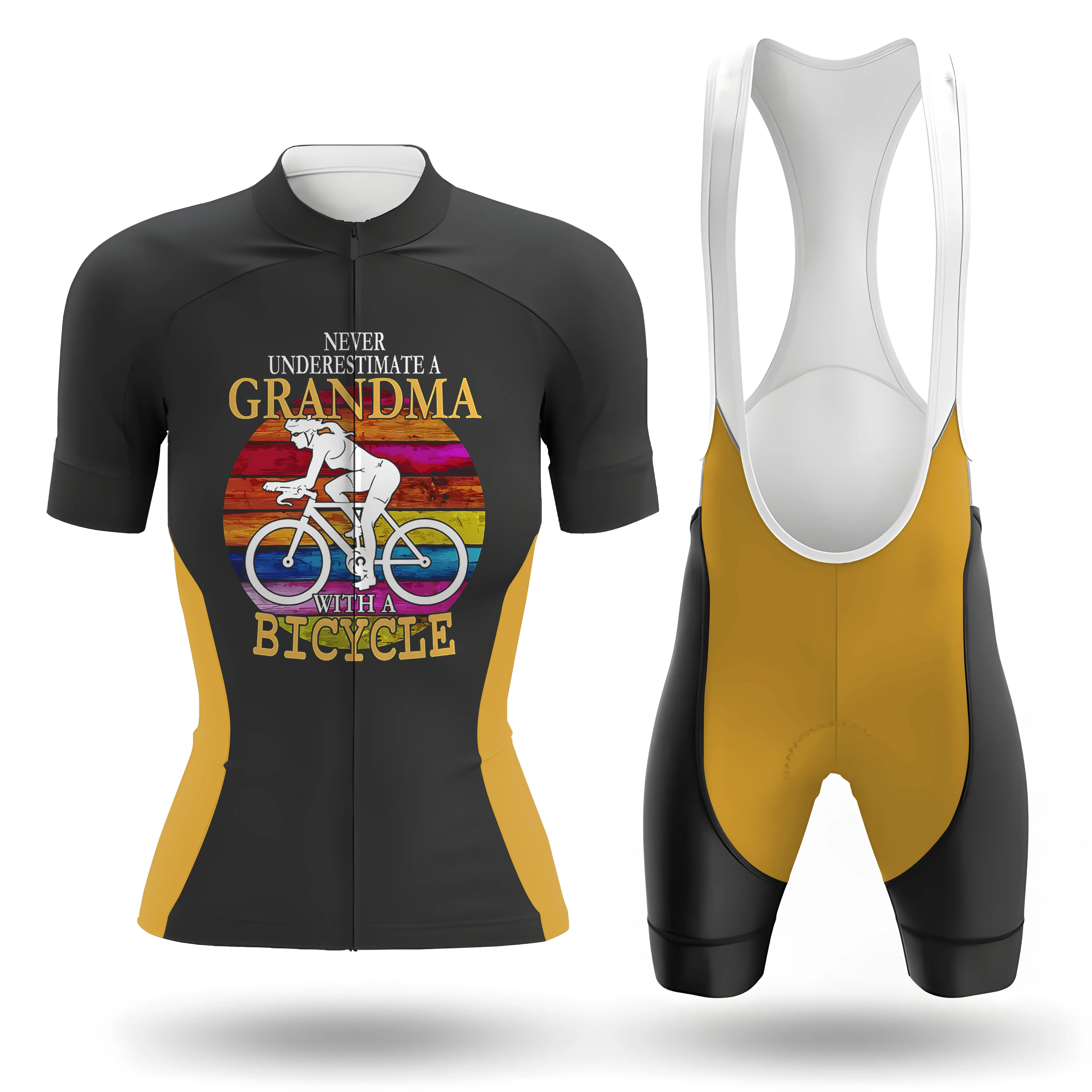 Never Underestimate A Grandma Women's Short Sleeve Cycling Kit