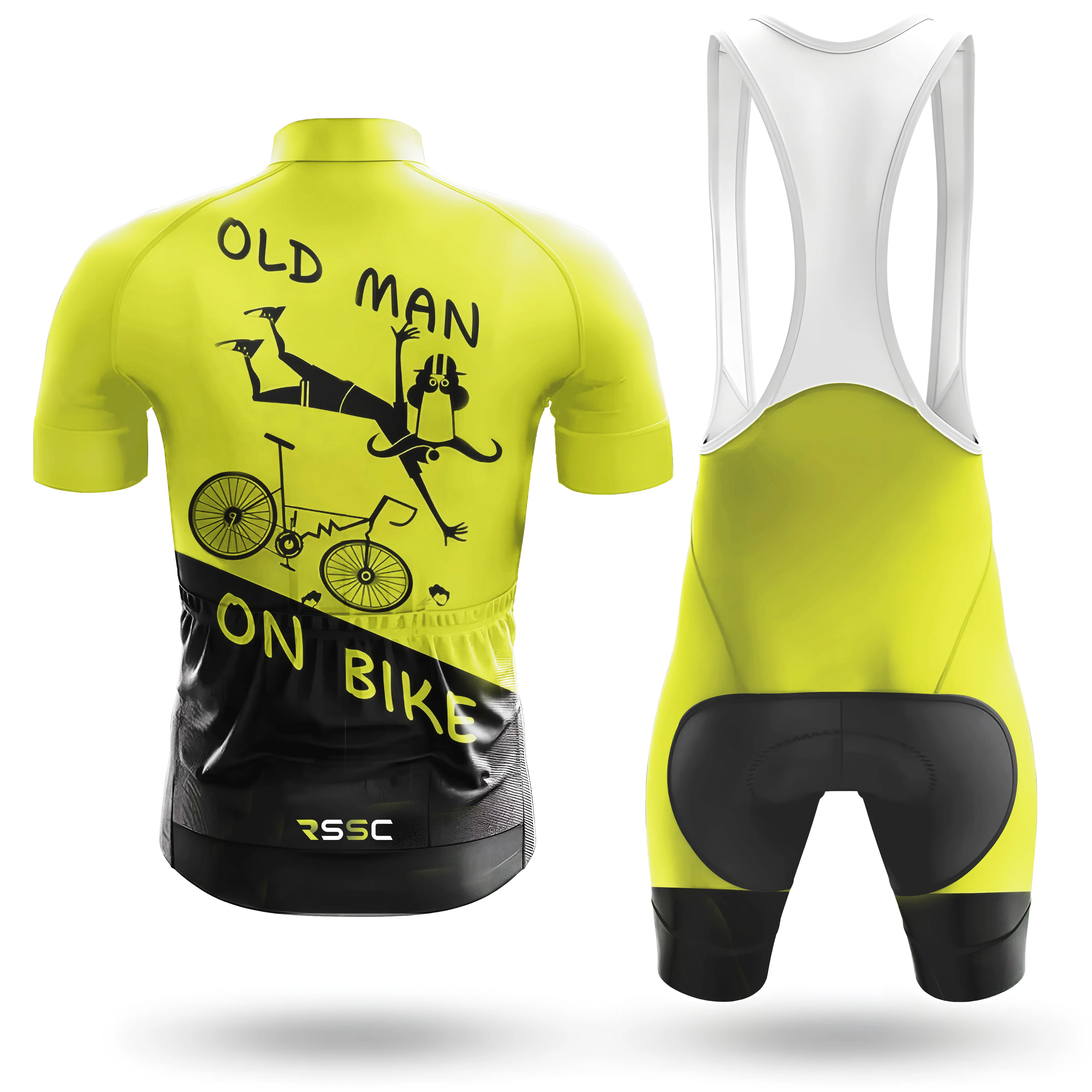 Old Man On Bike Men's Cycling Kit - Image 2