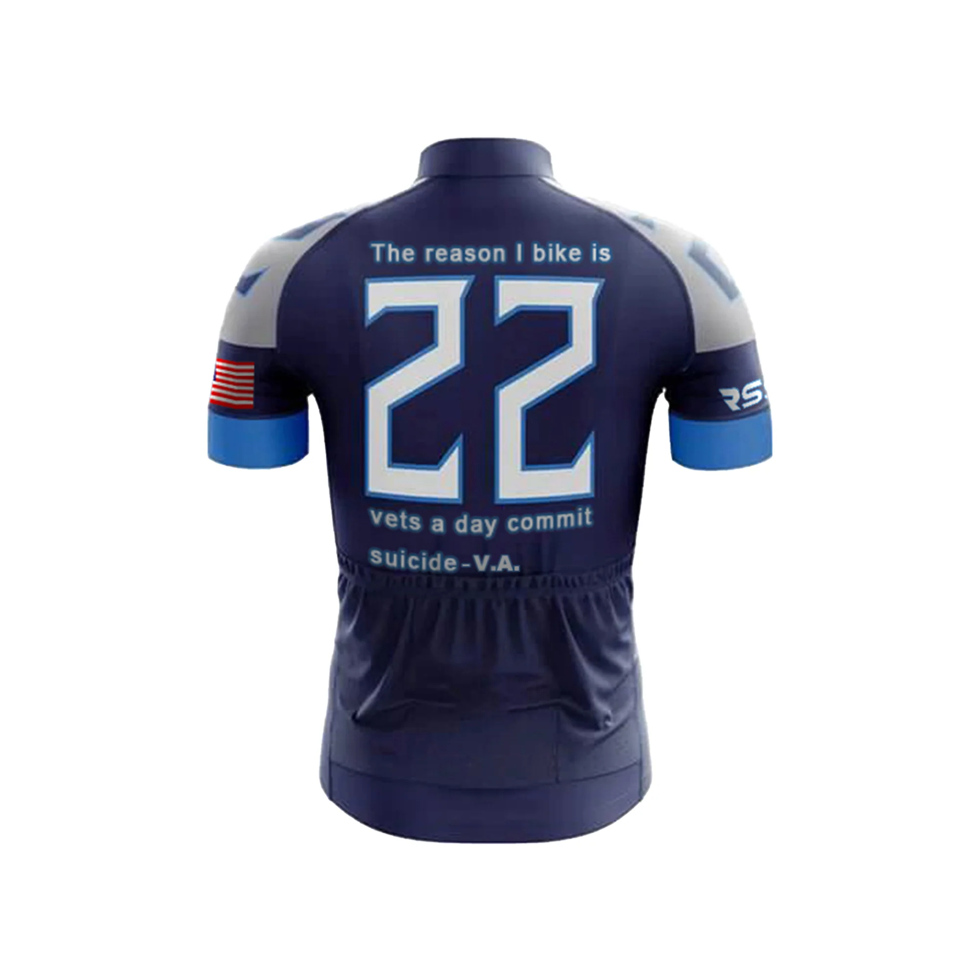 Pedal for Veterans' Mental Health Men's Short Sleeve Cycling Kit - Image 4