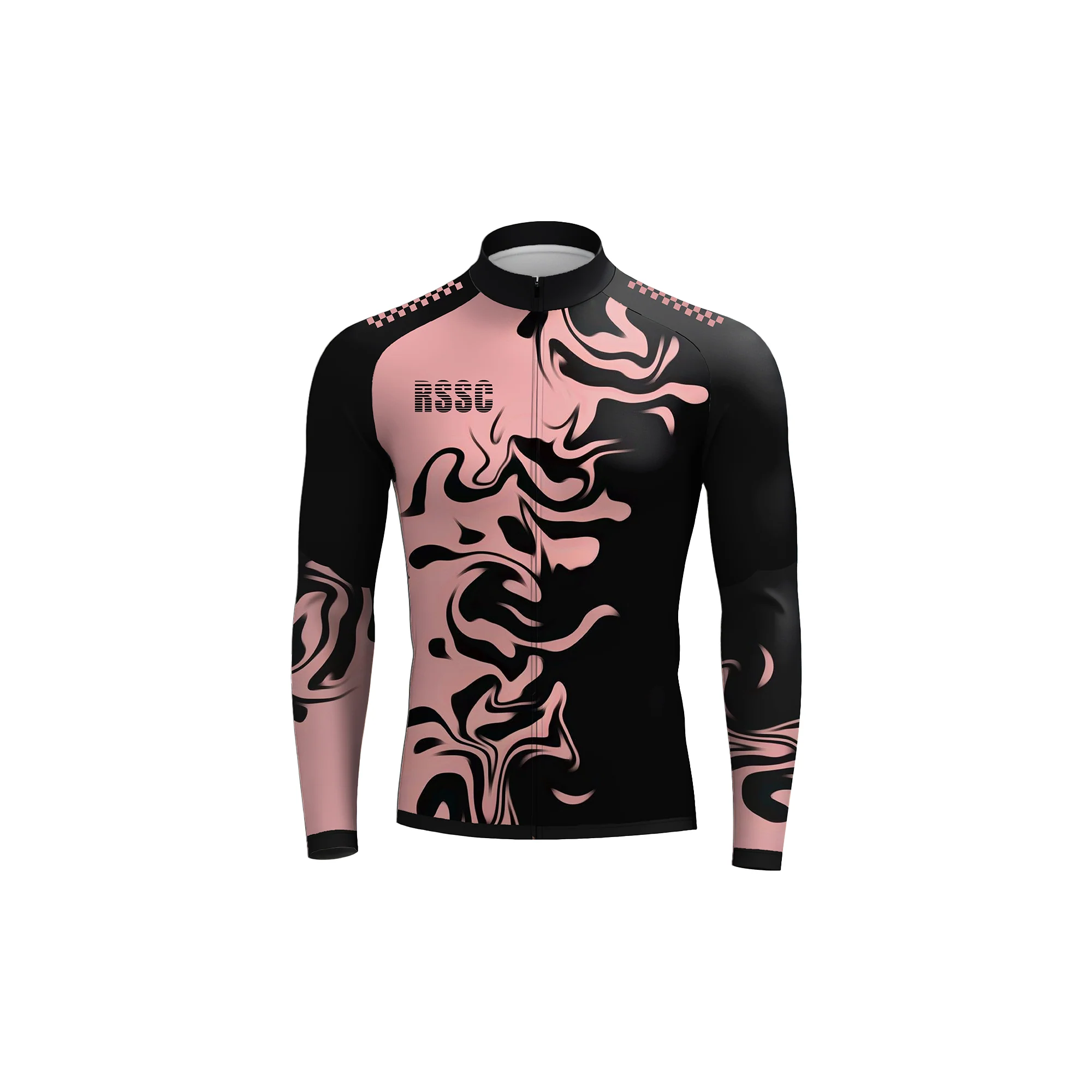 Pink and Black Men's Long Sleeve Cycling Kit - Image 3