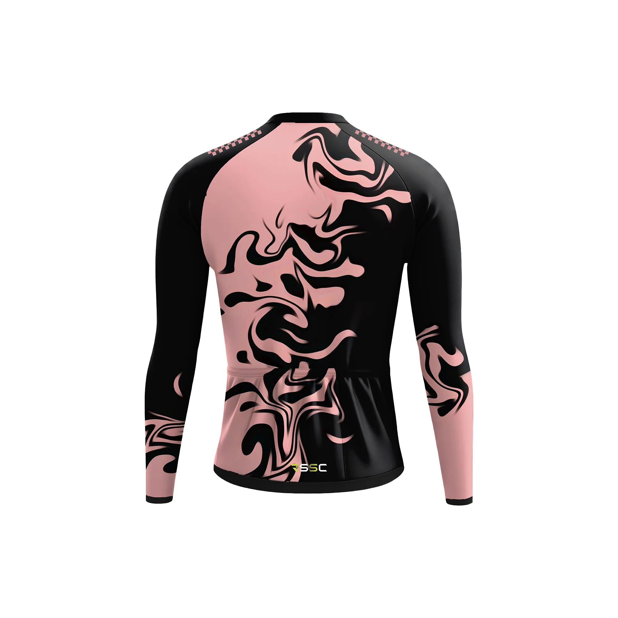 Pink and Black Men's Long Sleeve Cycling Kit - Image 4