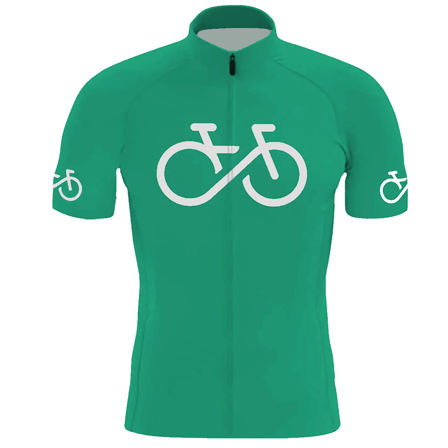 Professional Team Racing Suit Green Men's Short Sleeve Cycling Kit - Image 2