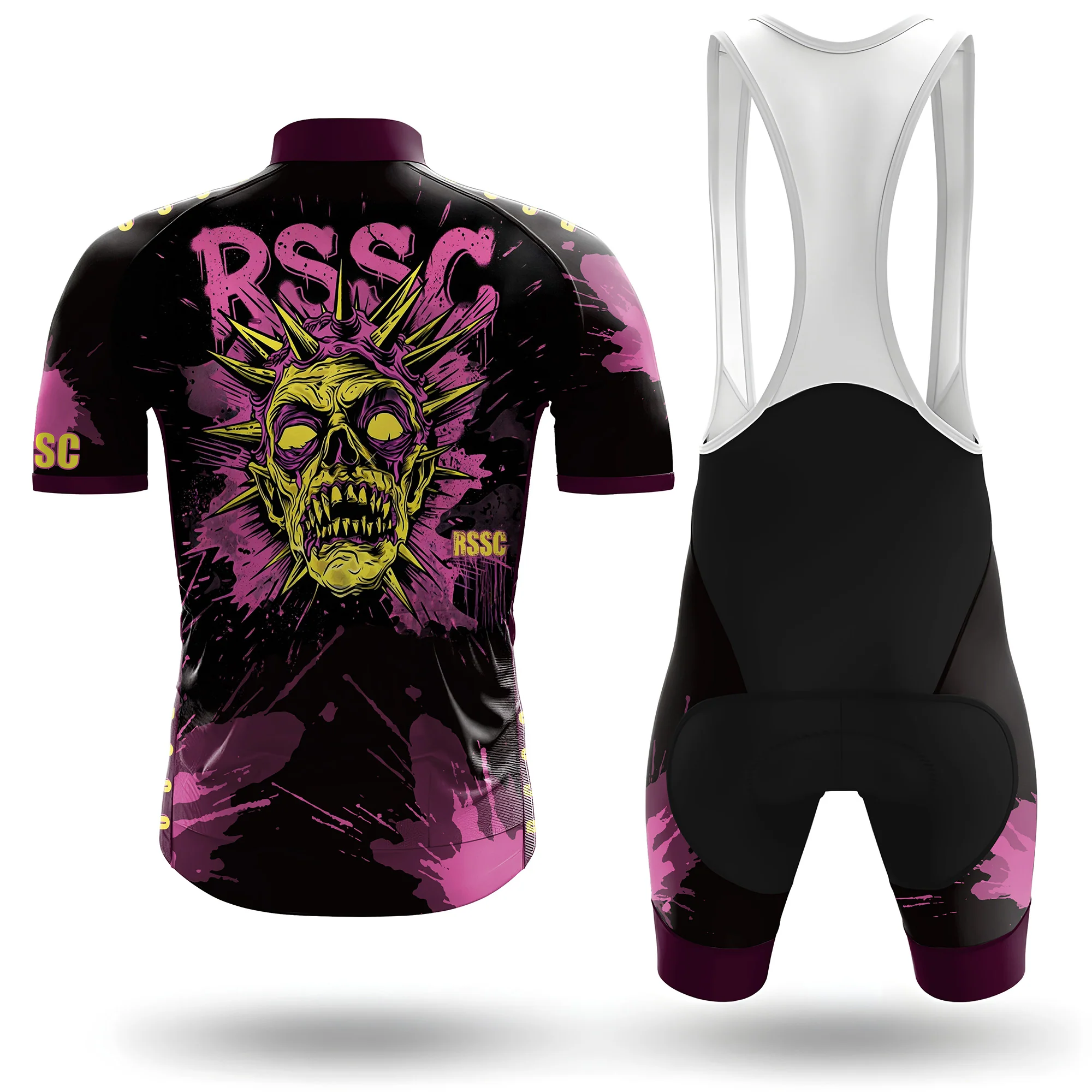 Punk Splatter Men's Short Sleeve Cycling Kit - Image 2