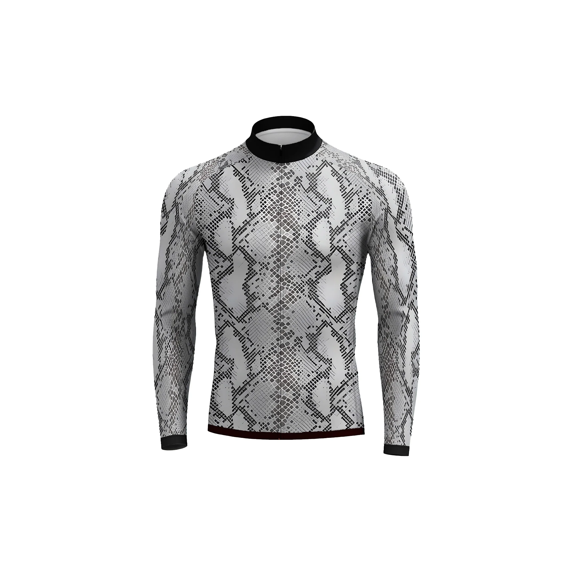 Python-like pattern Men's Long Sleeve Cycling Kit - Image 3