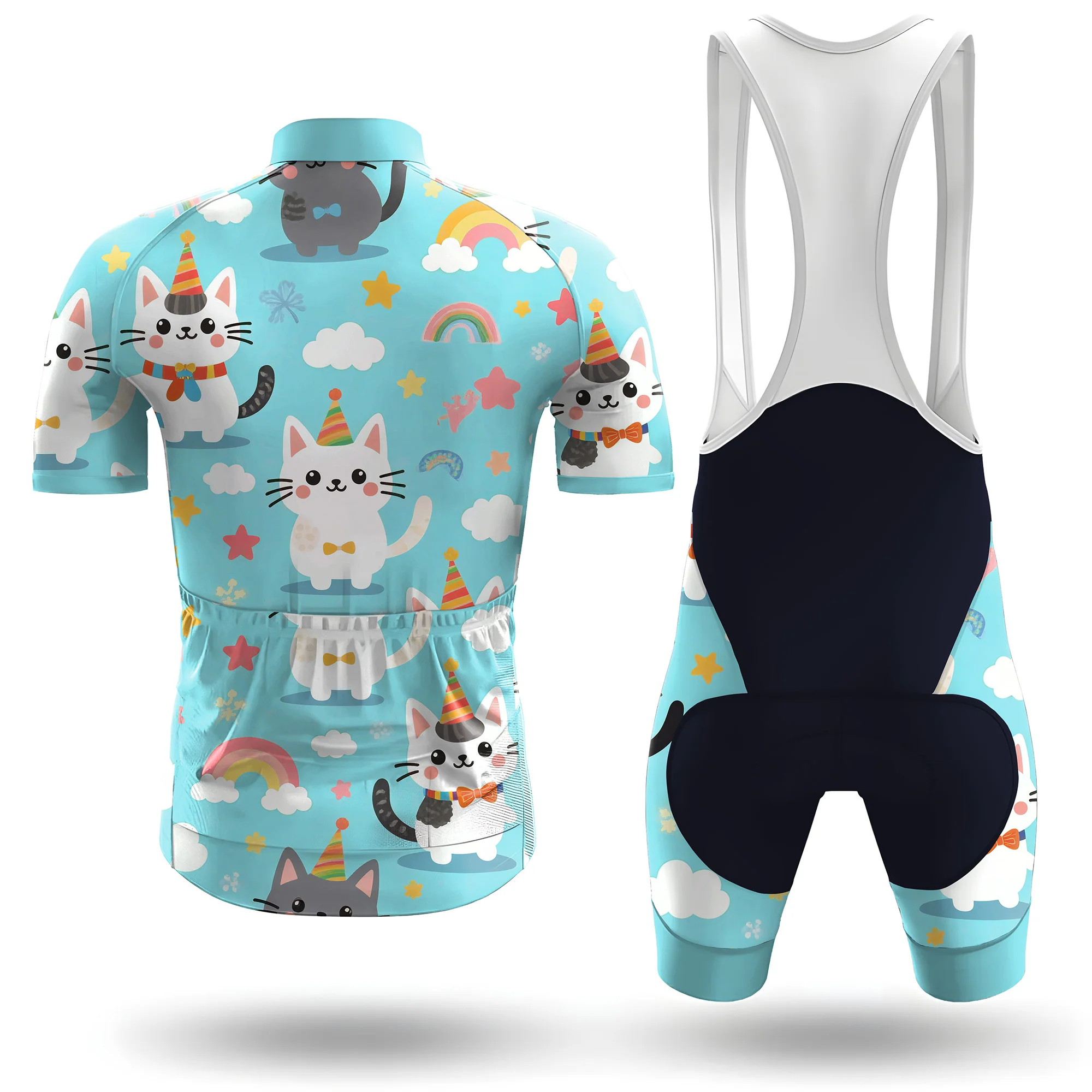Rainbow Neko-Flux Men's Short Sleeve Cycling Kit - Image 2