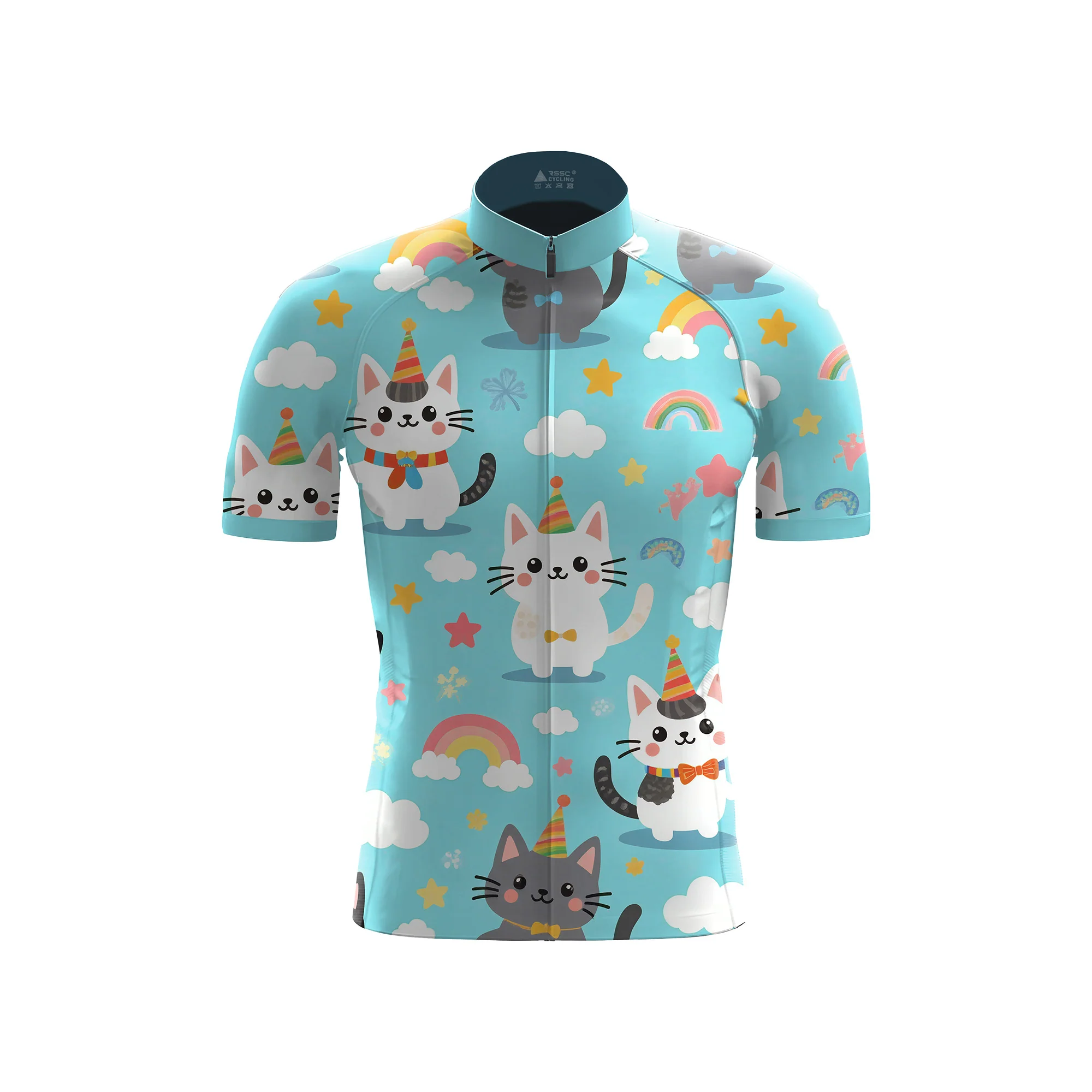 Rainbow Neko-Flux Men's Short Sleeve Cycling Kit - Image 3