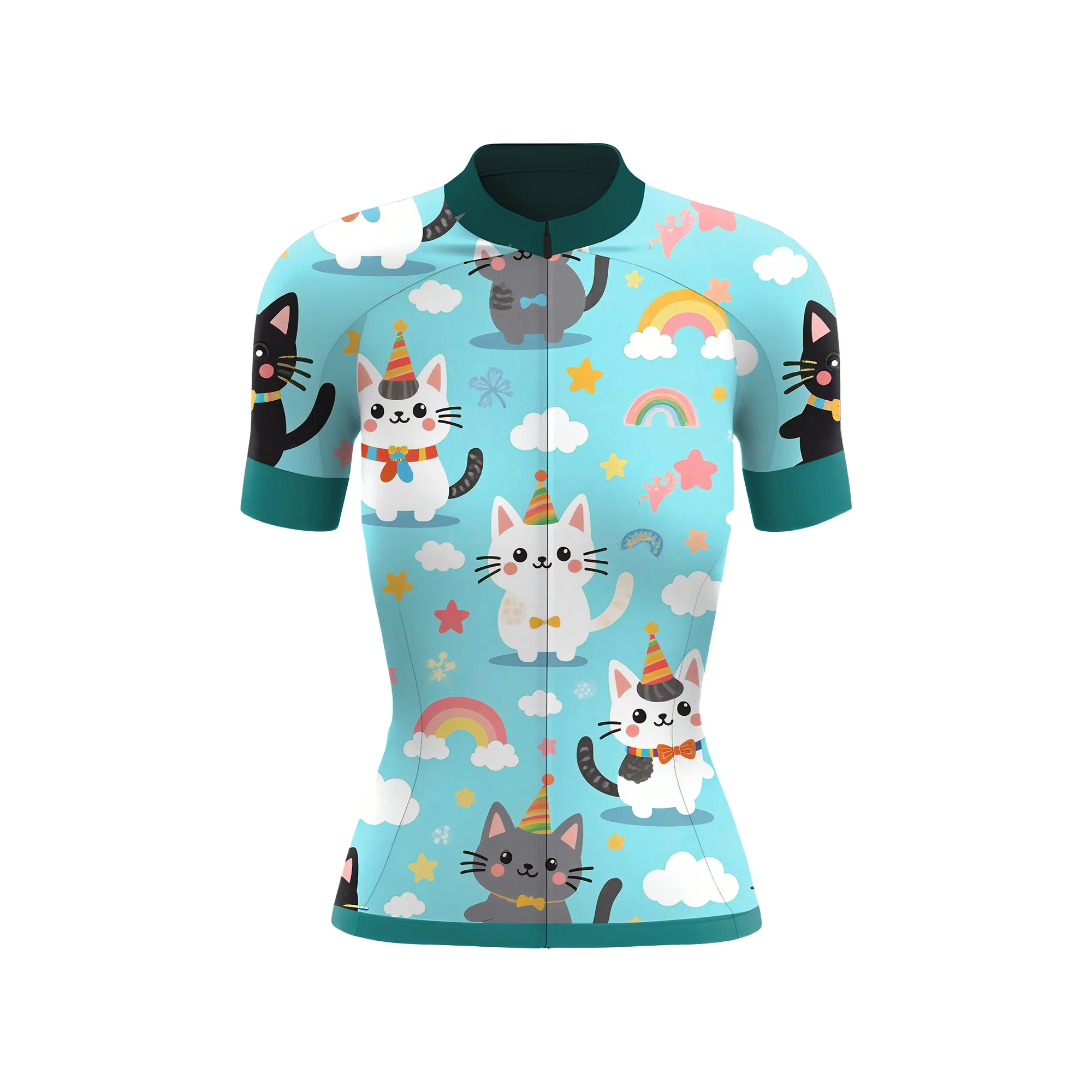 Rainbow Neko-Flux Women's Short Sleeve Cycling Kit - Image 3