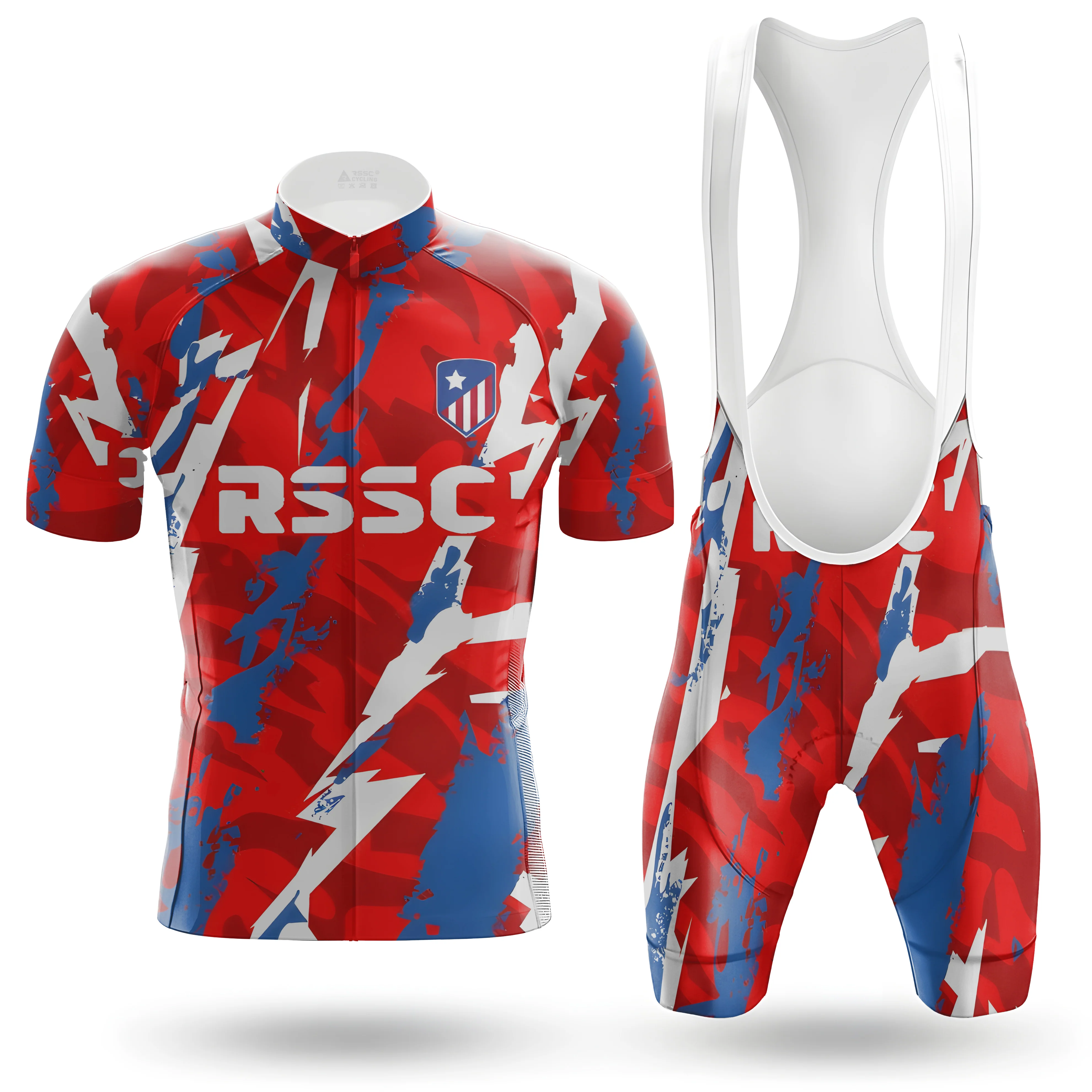 Red Blue Color Men's Cycling Kit