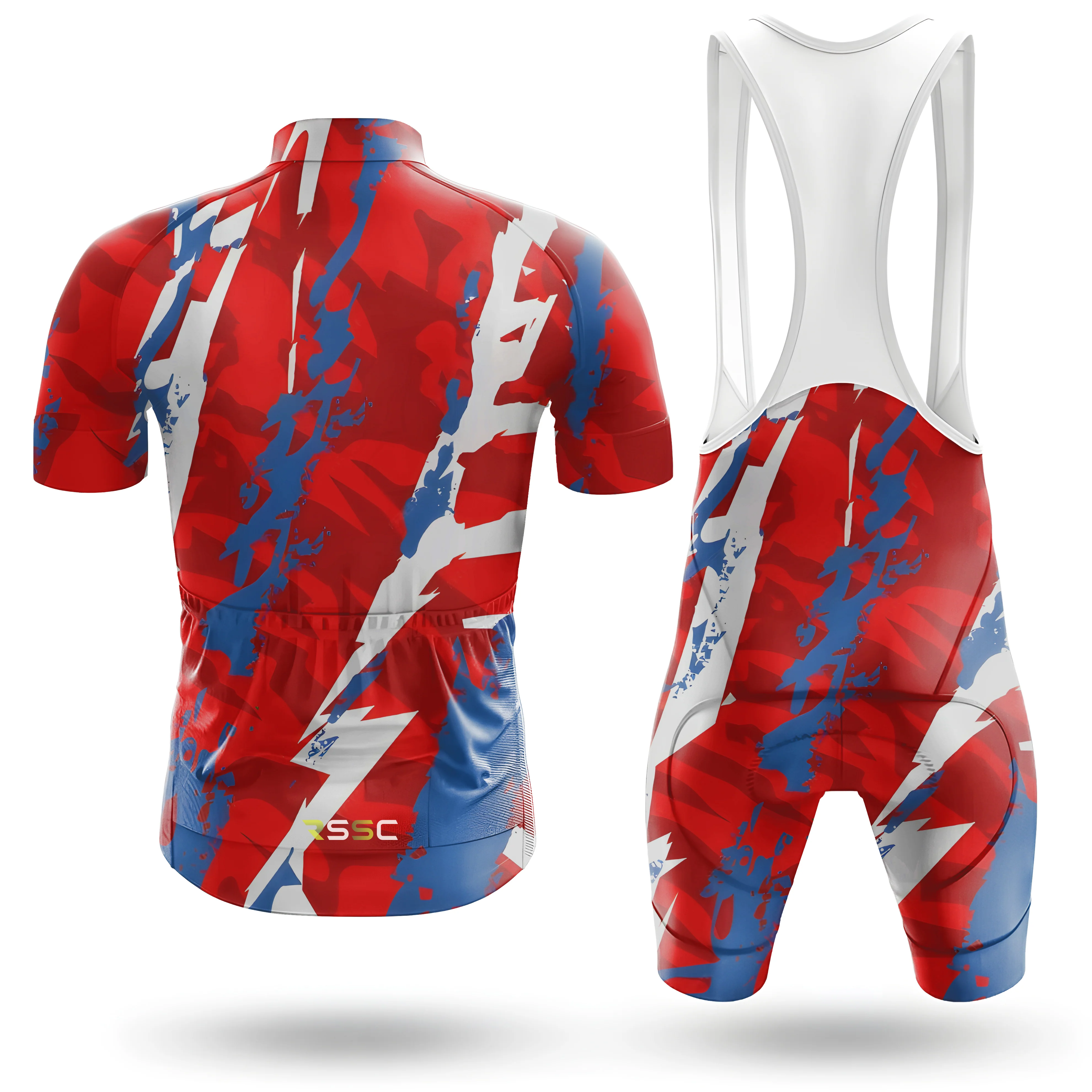 Red Blue Color Men's Cycling Kit - Image 2