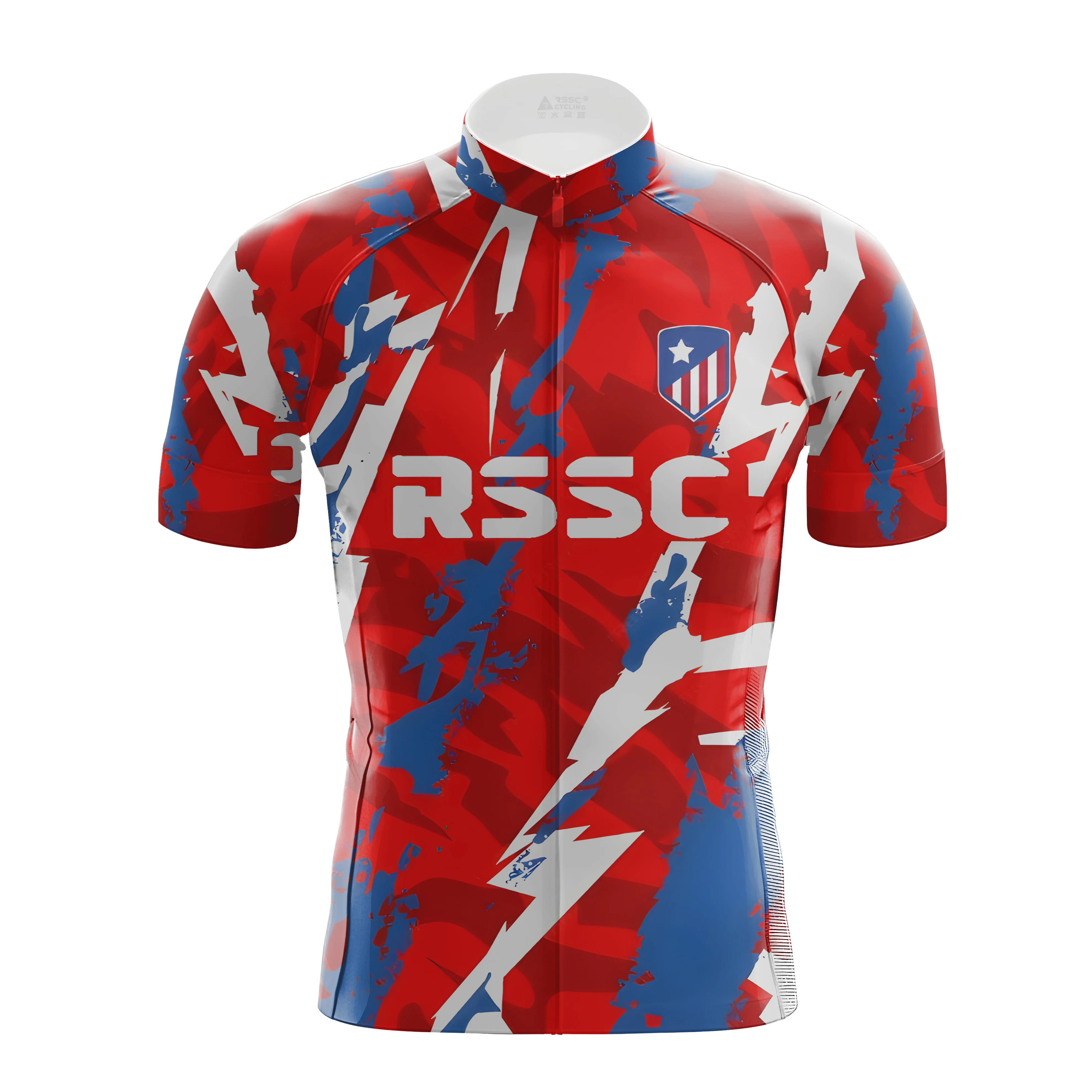 Red Blue Color Men's Cycling Kit - Image 3