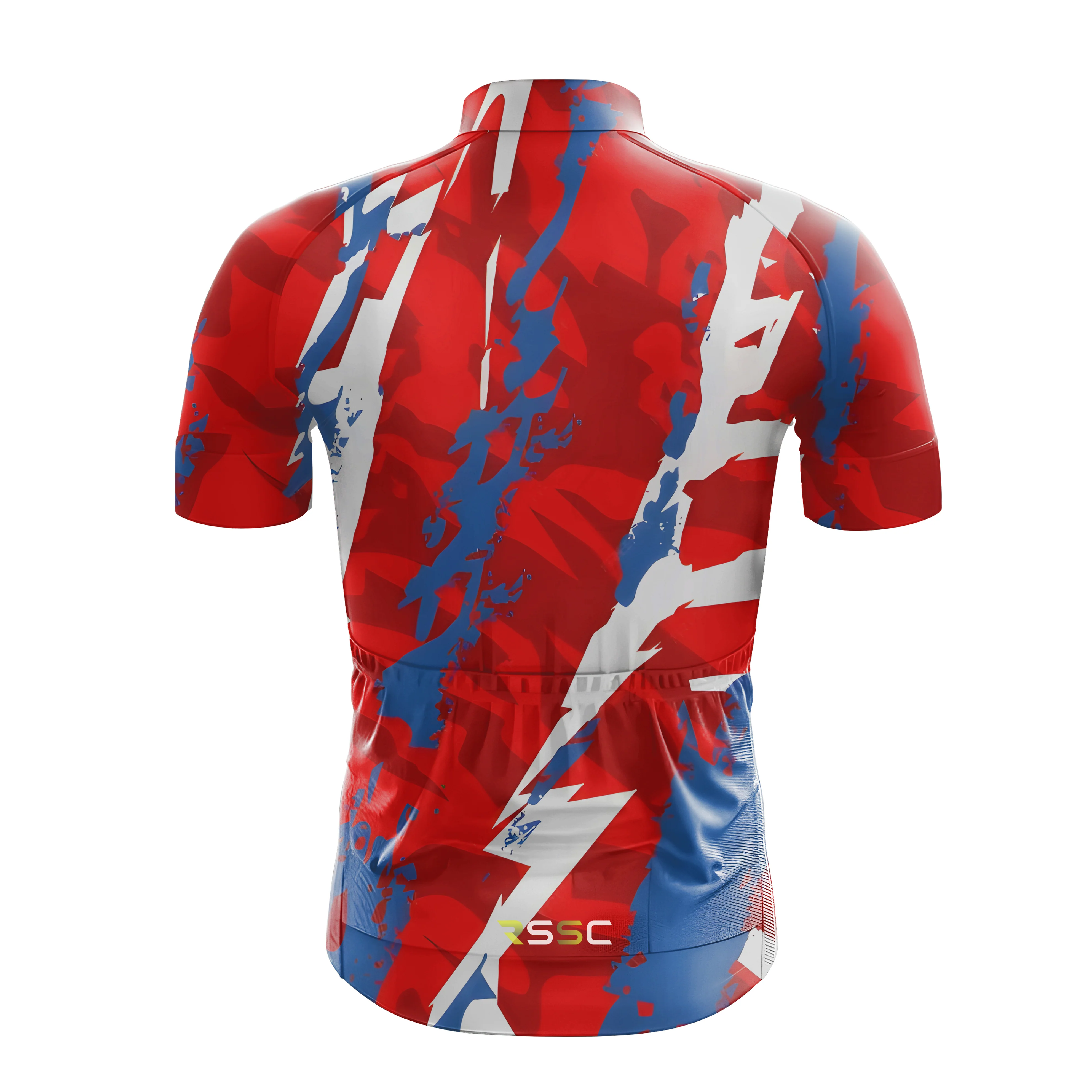 Red Blue Color Men's Cycling Kit - Image 4