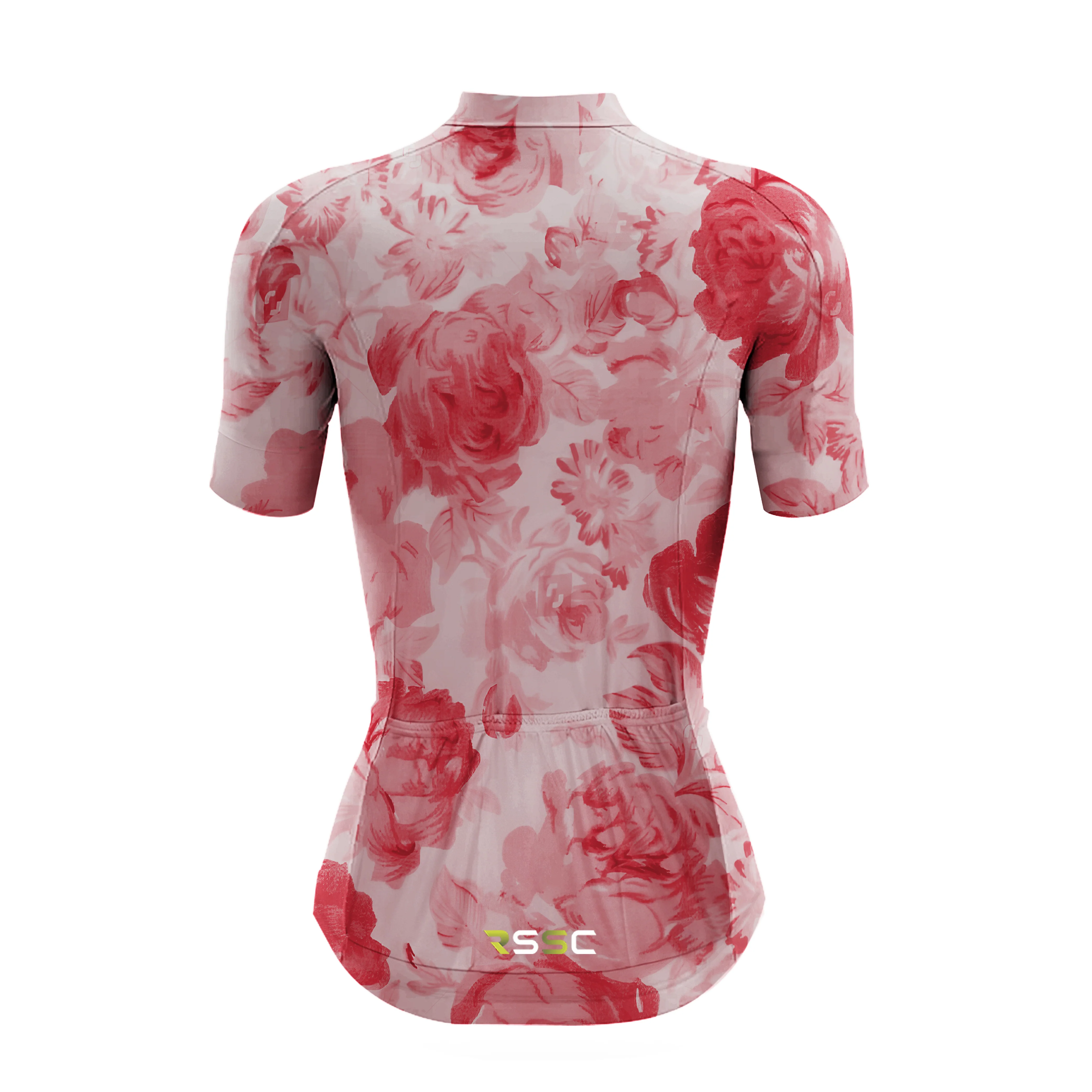 Red Flower Women's Short Sleeve Cycling Kit - Image 4