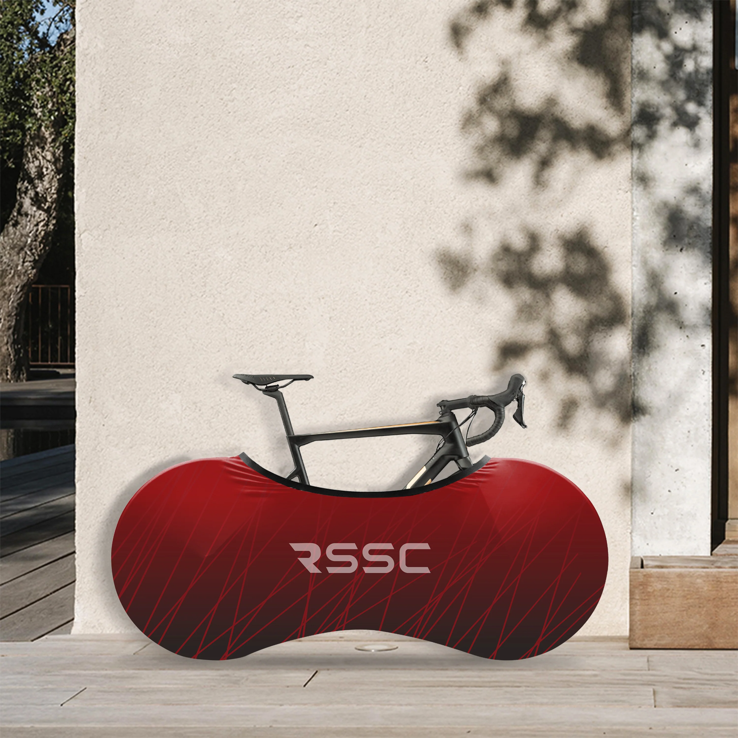 Red Lines Bicycle Wheels Cover - Image 2