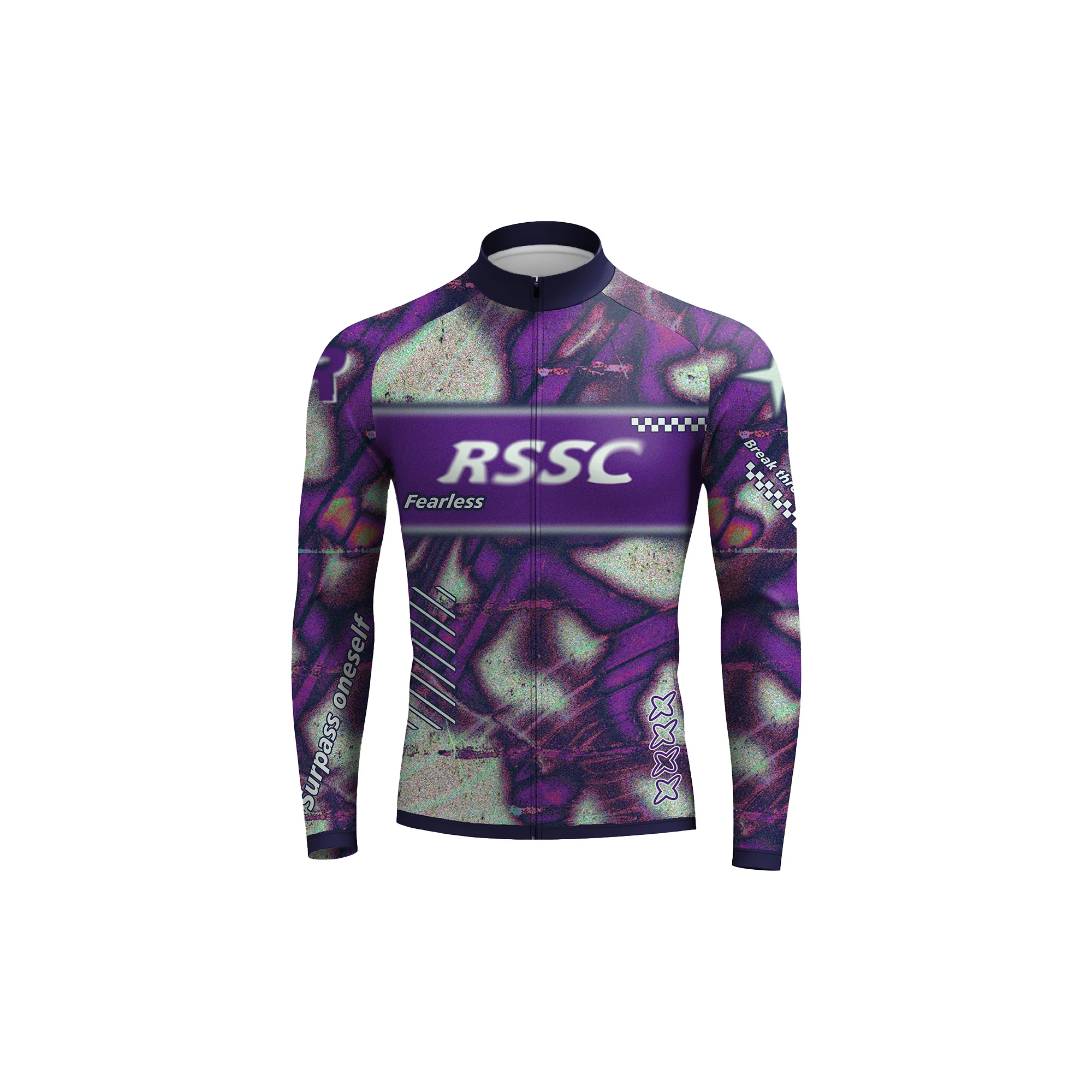 RSSC Fearless Violet Men's Long Sleeve Cycling Kit - Image 3