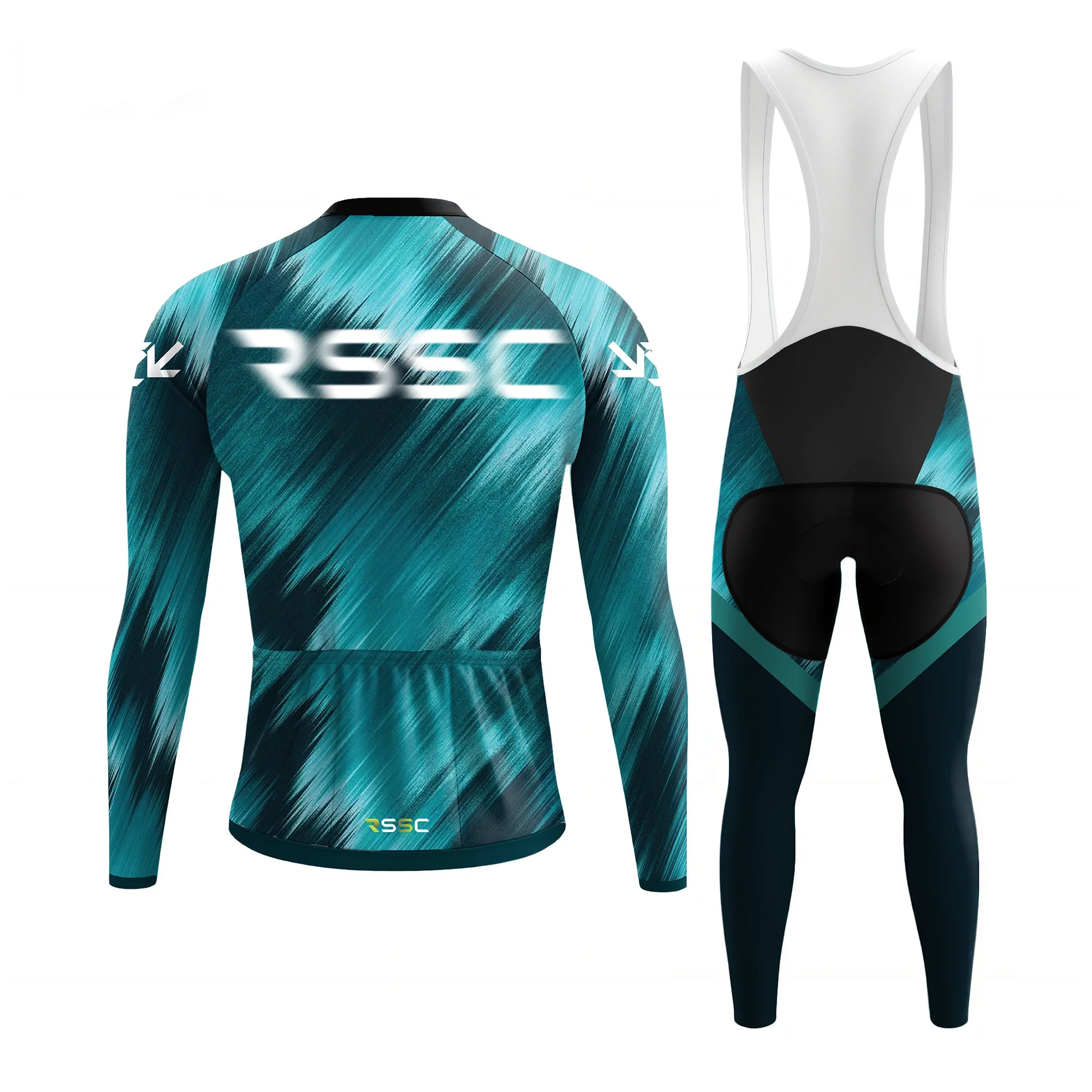 RSSC Swift Cyan Men's Long Sleeve Cycling Kit - Image 2