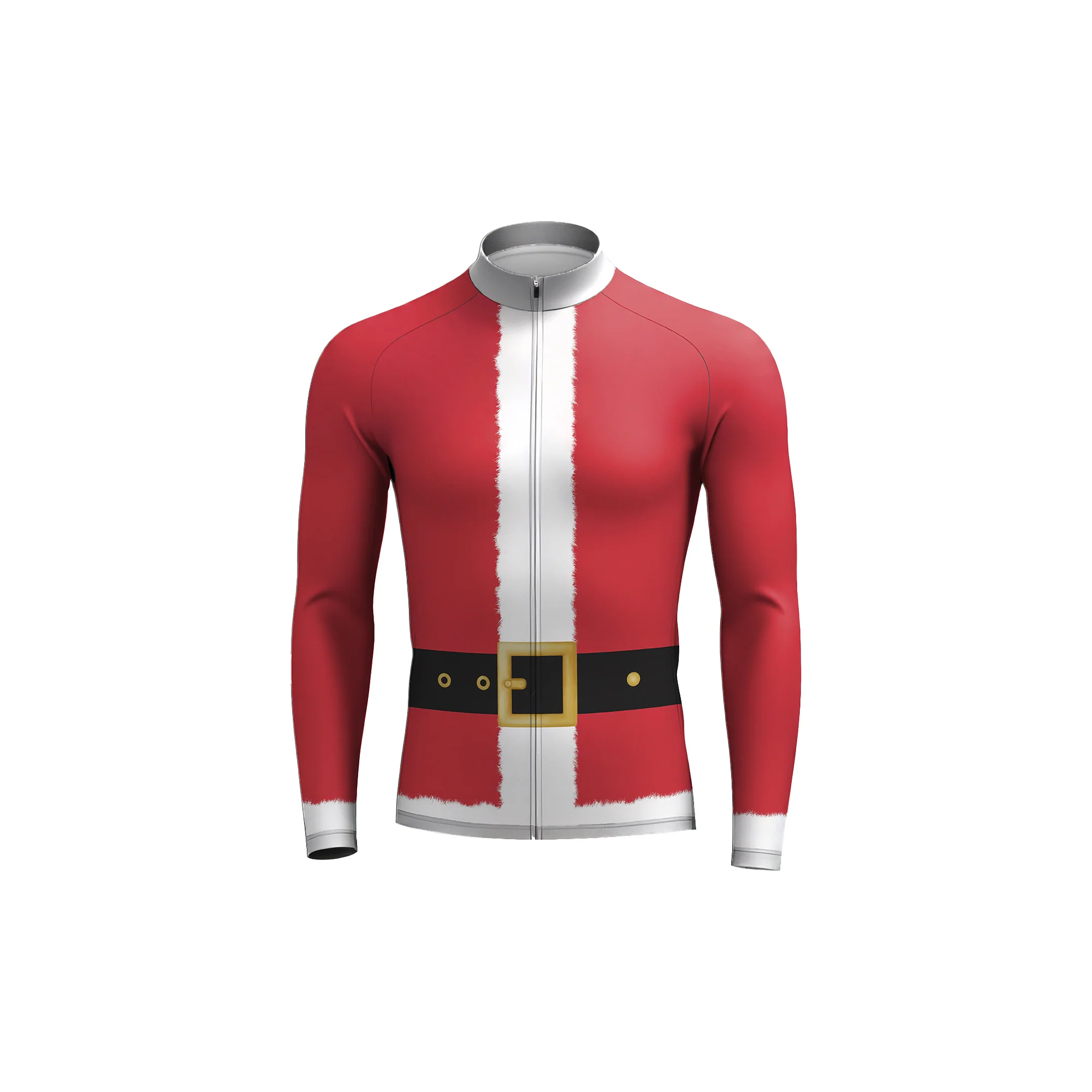 Santa Claus costume Men's Long Sleeve Cycling Kit - Image 3
