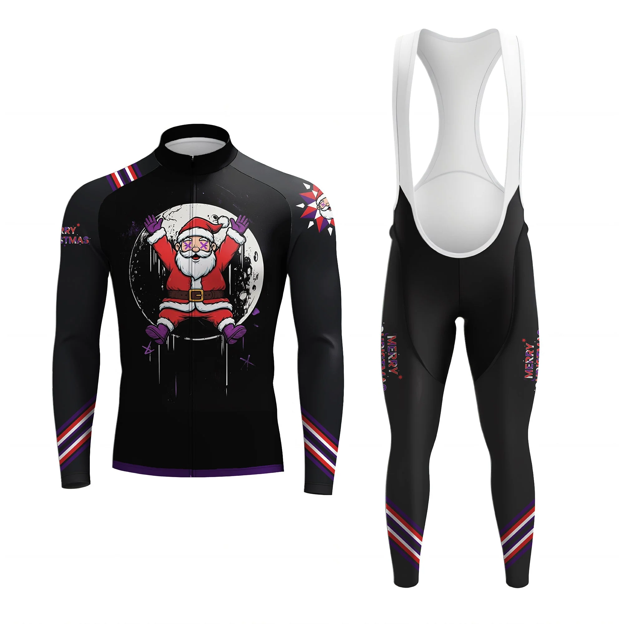 Santa Moon Rider Men's Long Sleeve Cycling Kit