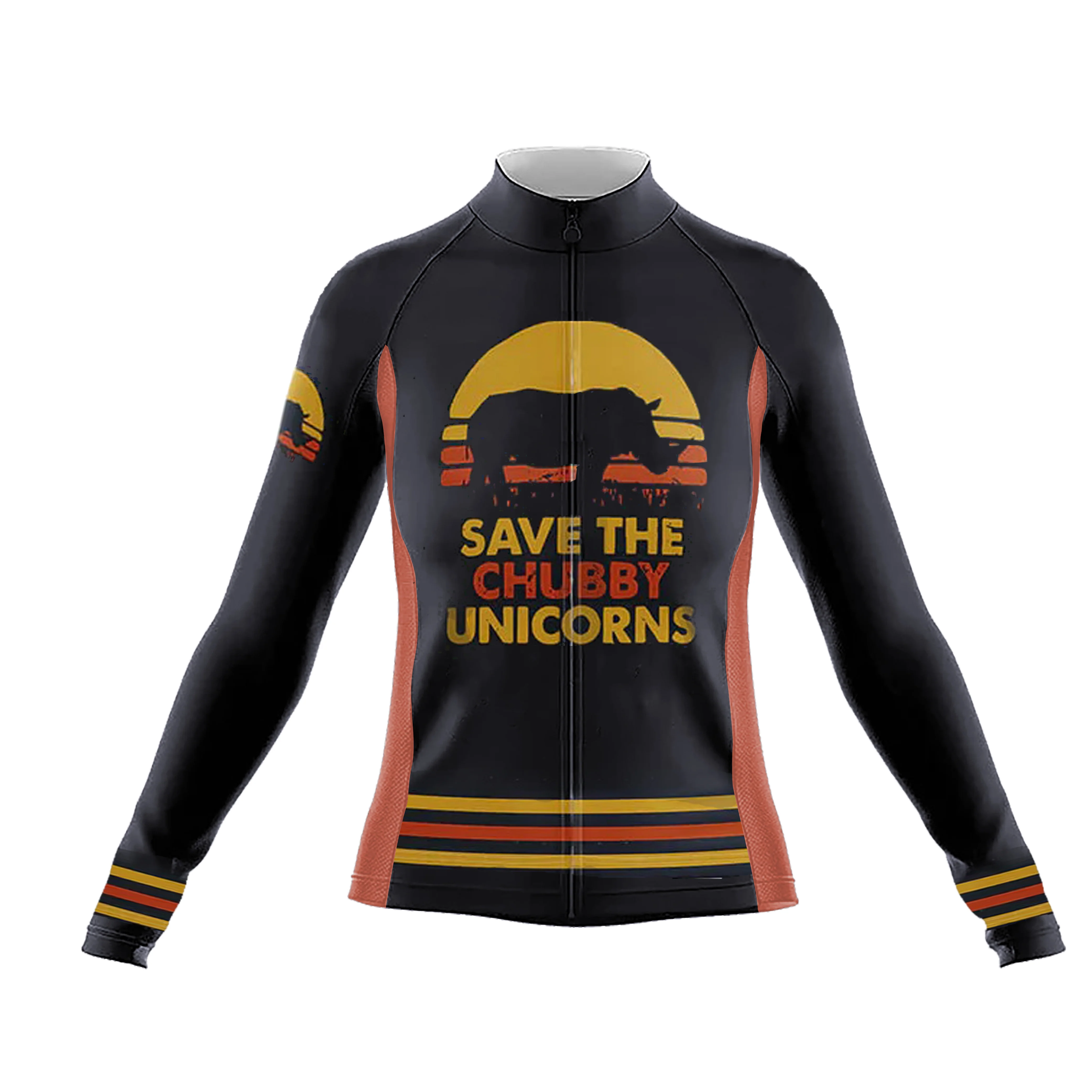 Save The Chubby Unicorns Women's Long Sleeve Cycling Kit - Image 3