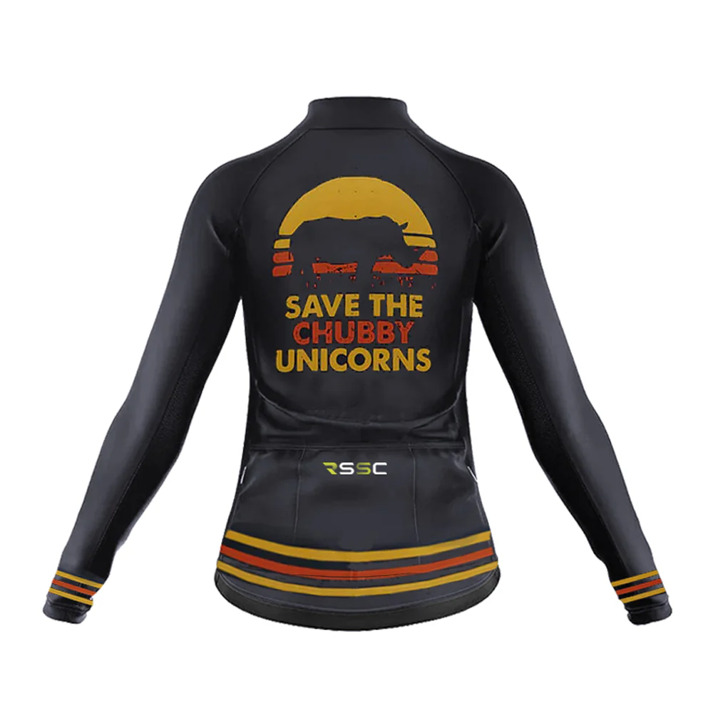 Save The Chubby Unicorns Women's Long Sleeve Cycling Kit - Image 4