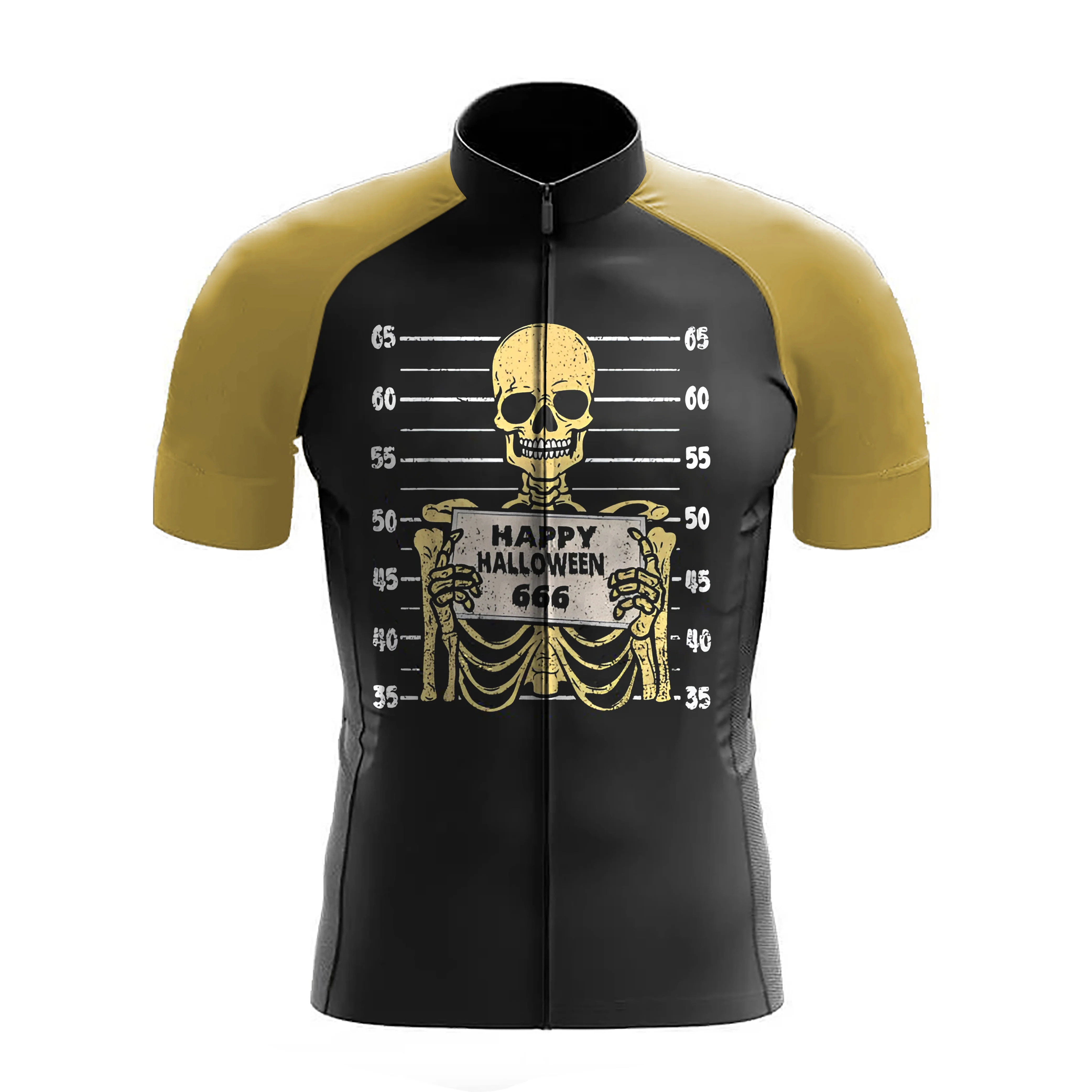 Skeleton Happy Halloween 666 Skull Bones Men's Cycling Kit - Image 3