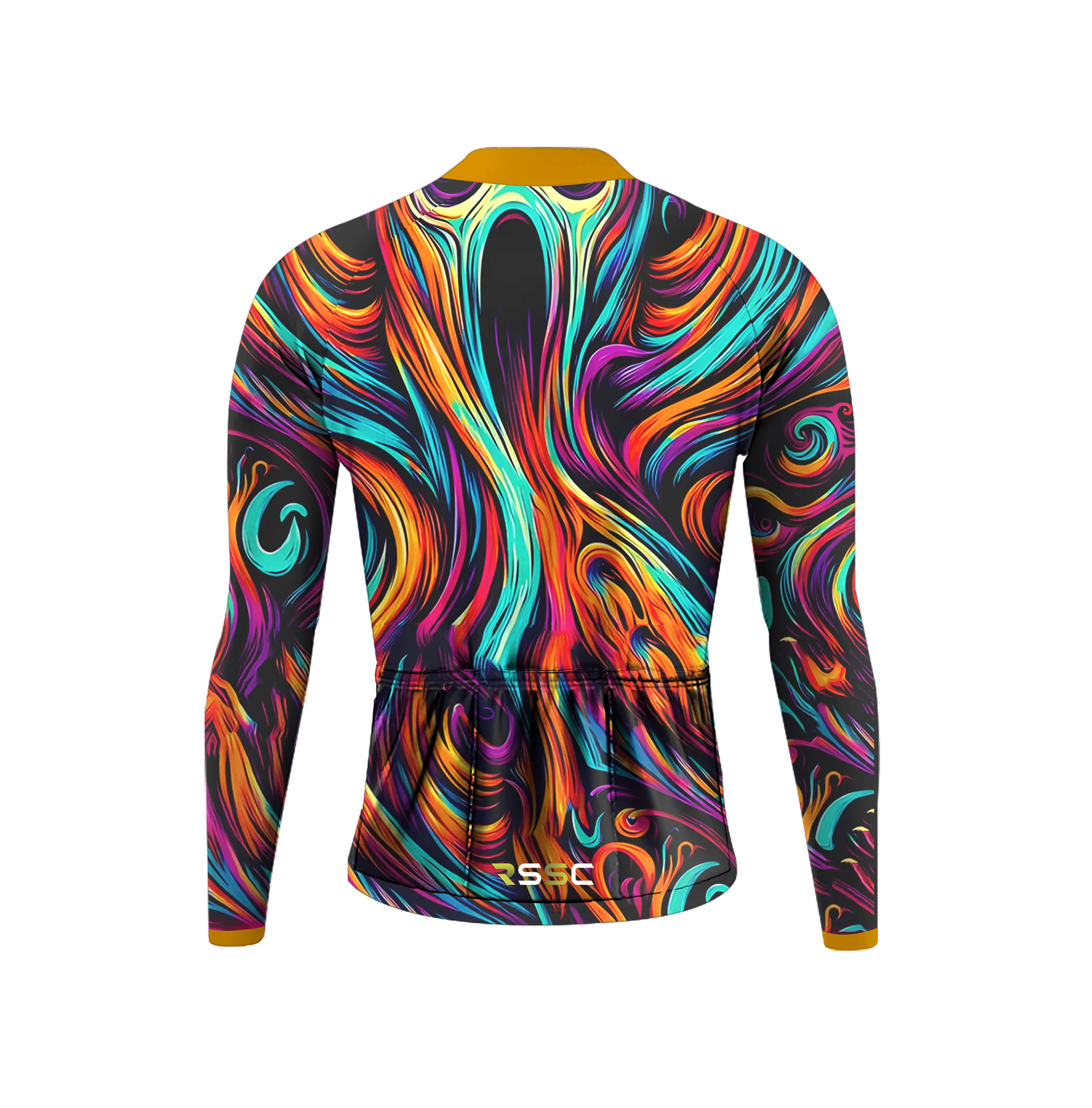 Skull Color Spirit Animal Illustration Men's Long Sleeve Cycling Kit - Image 4