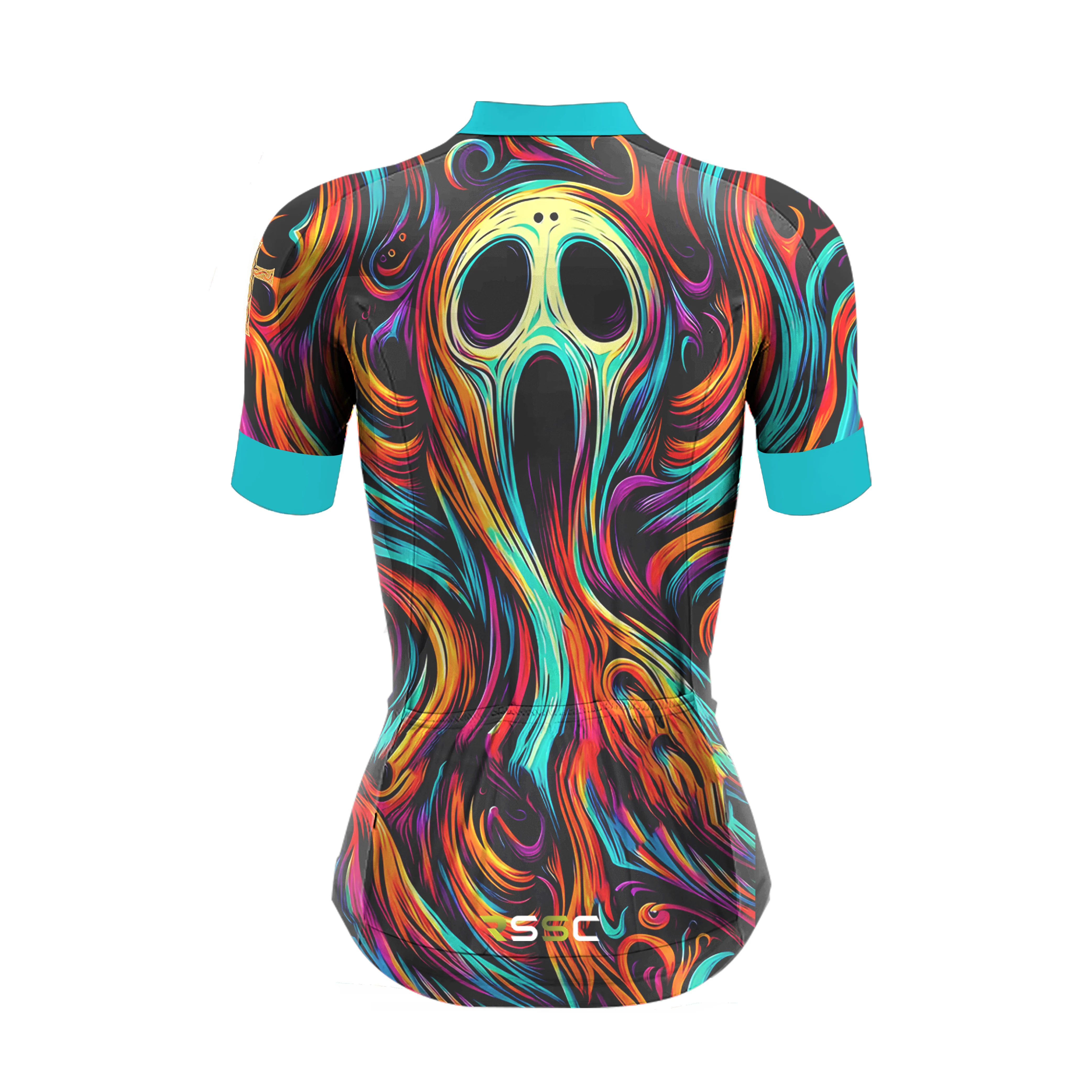 Skull Color Spirit Animal Illustration Women's Short Sleeve Cycling Kit - Image 4