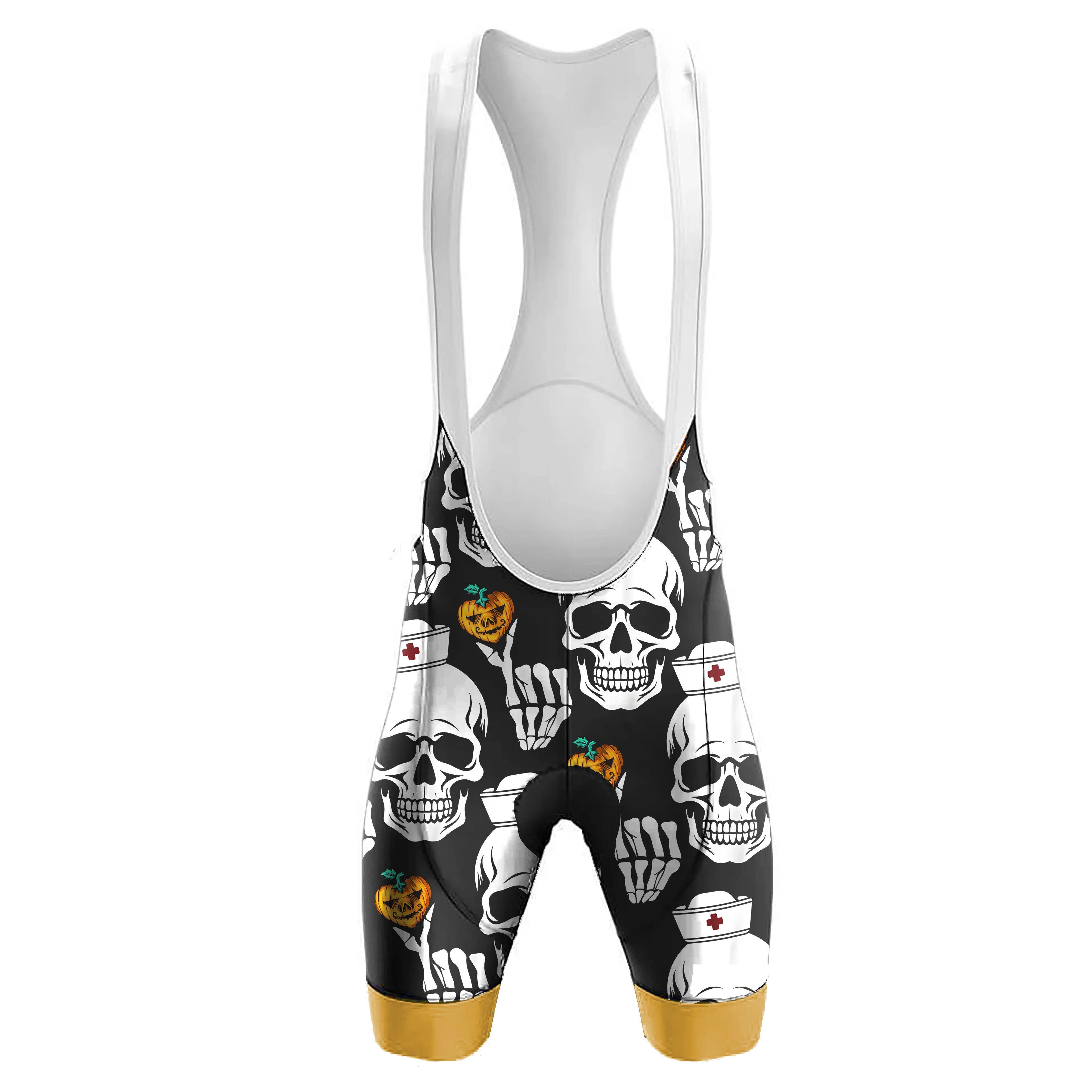Skull Nurse Distributing Hearts Halloween Men's Cycling Kit - Image 5
