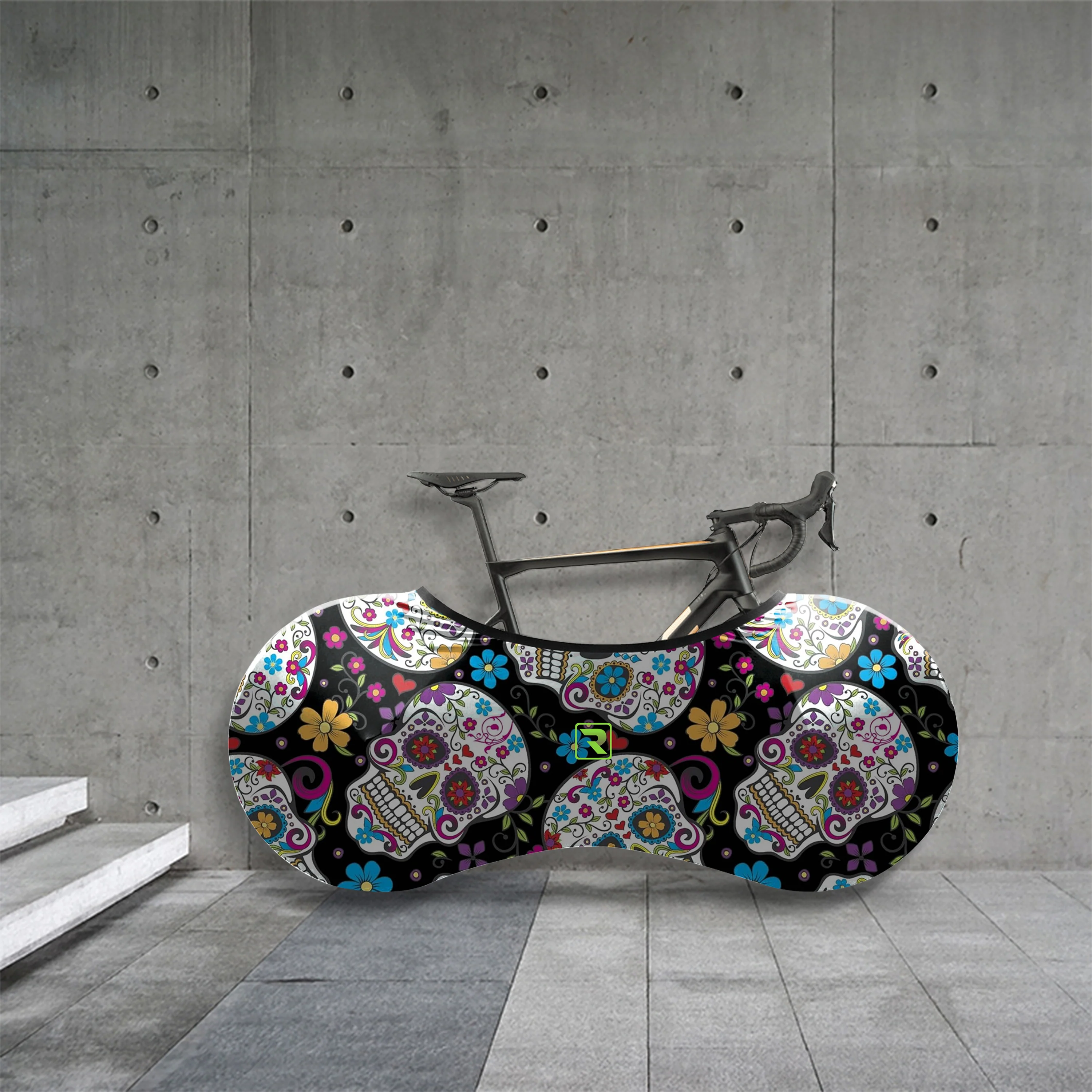 Sugar Skull Bicycle Wheels Cover - Image 2