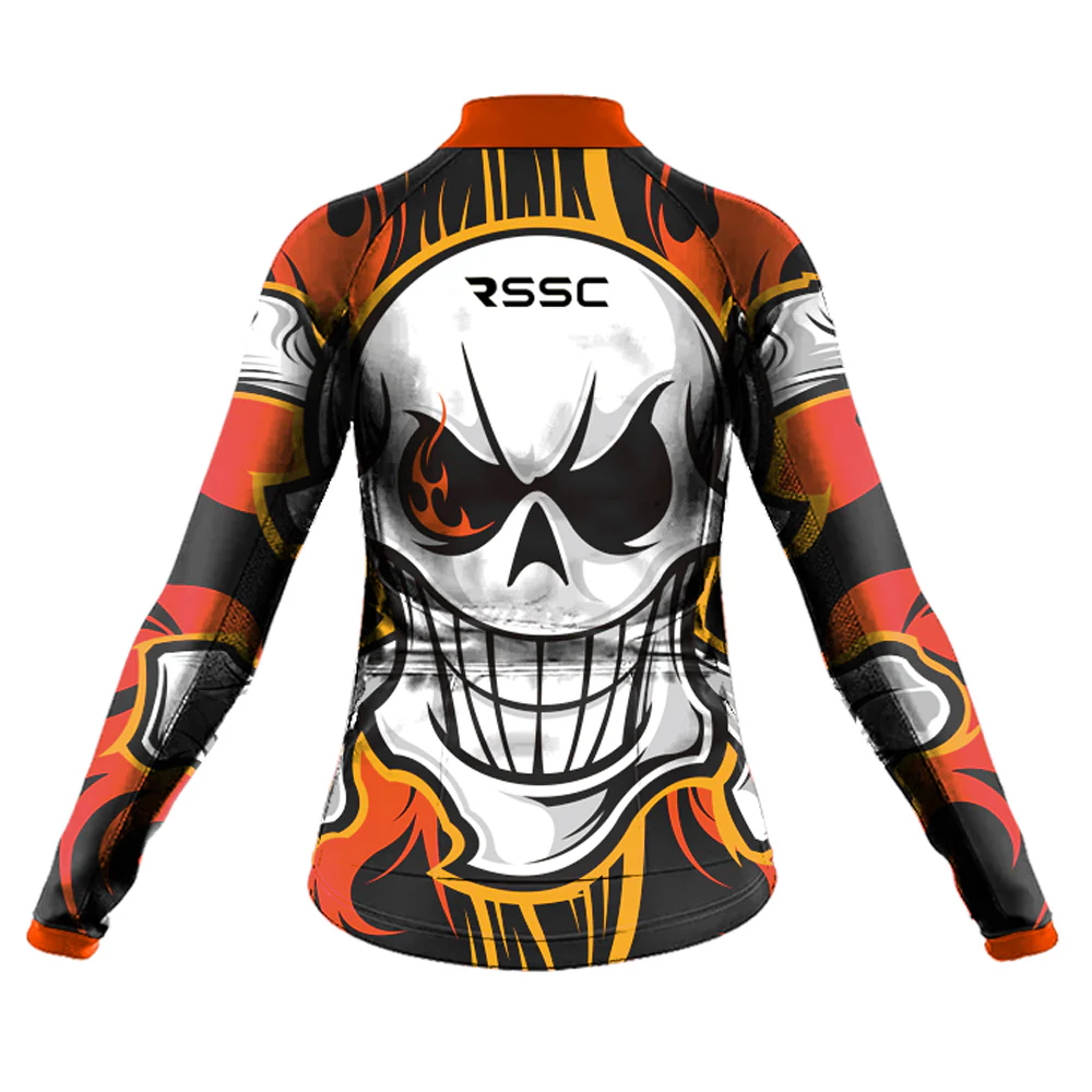 Sugar Skull Women's Long Sleeve Cycling Kit - Image 4