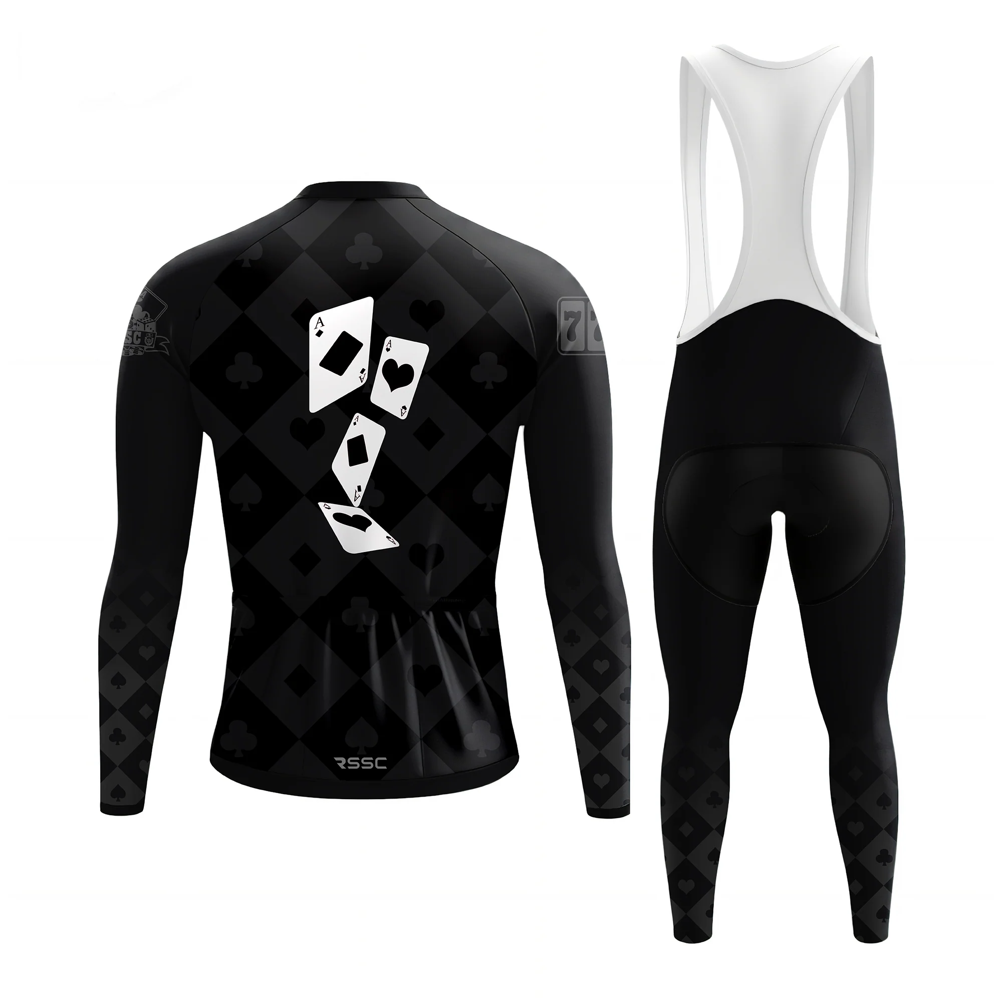 The Midnight Ace Men's Long Sleeve Cycling Kit - Image 2